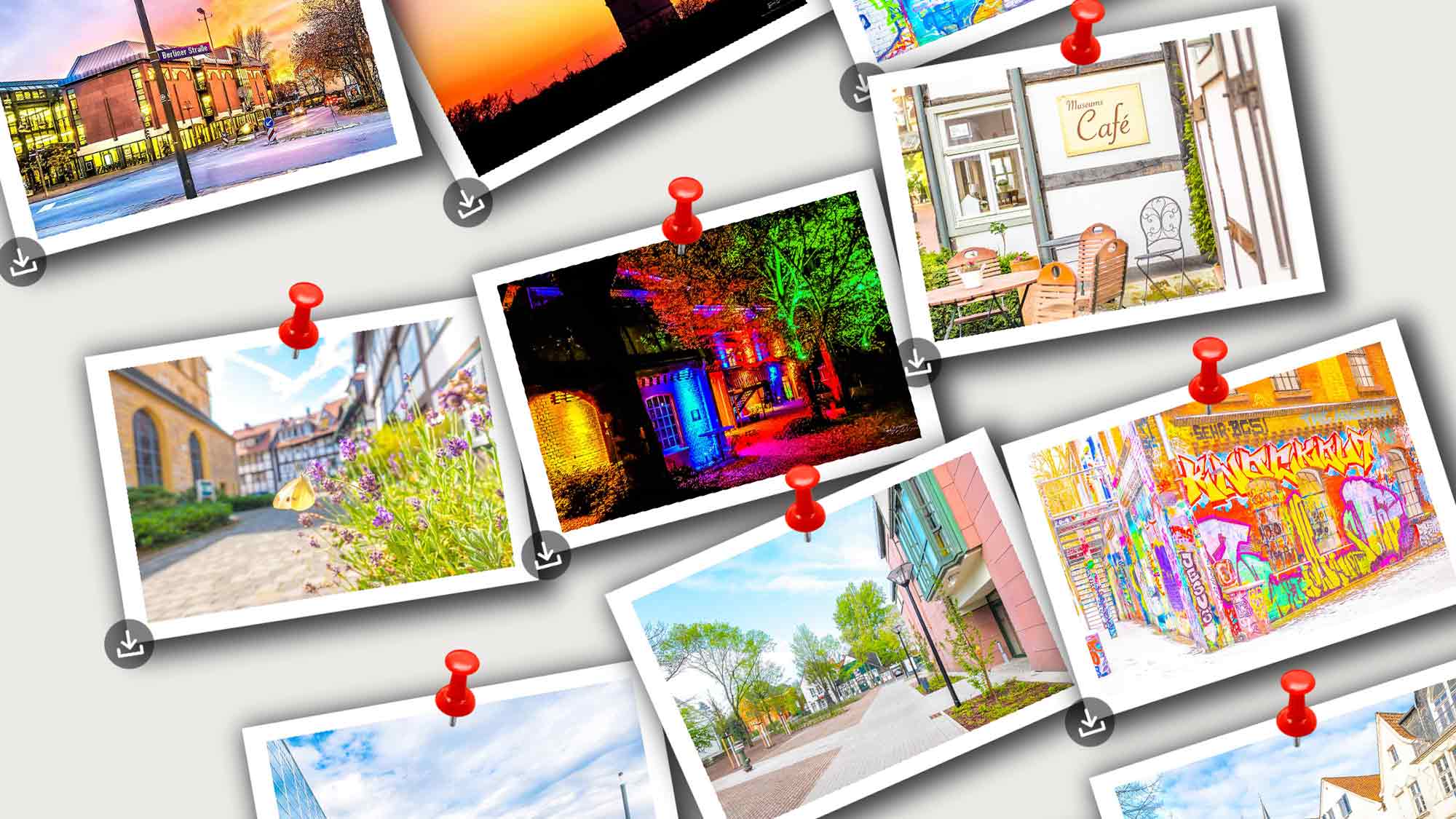 Neu im &raquo;Schaufenster Gütersloh&laquo;: Postkartenserie &raquo;200 Jahre Gütersloh – Fine Art Photography&laquo;