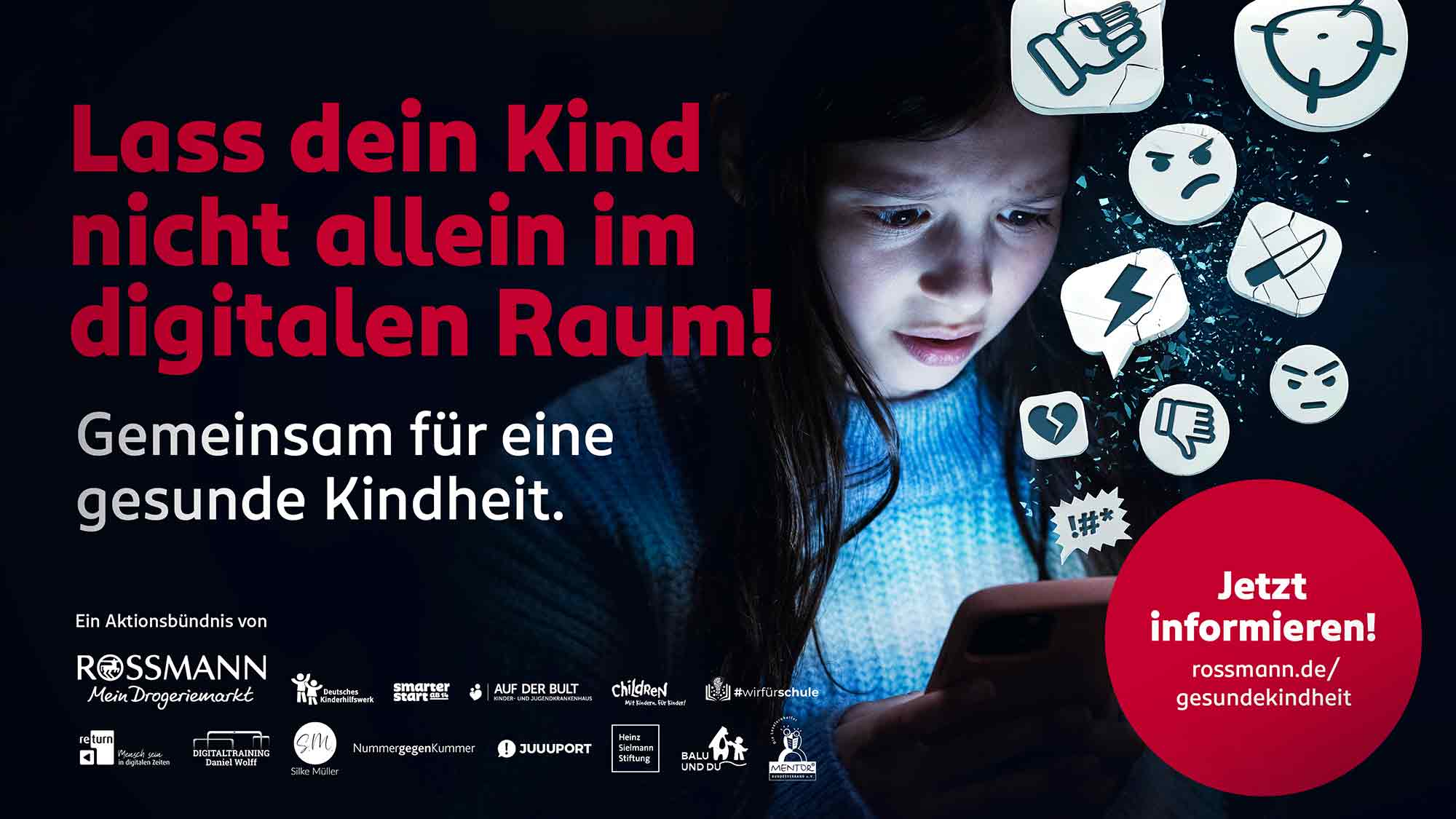 Alarmierende Medienabhängigkeit bei Kindern: Aktionsbündnis unter Rossmann startet bundesweite Aufklärungskampagne Alarmierende Medienabhängigkeit bei Kindern: Aktionsbündnis unter Rossmann startet bundesweite Aufklärungskampagne