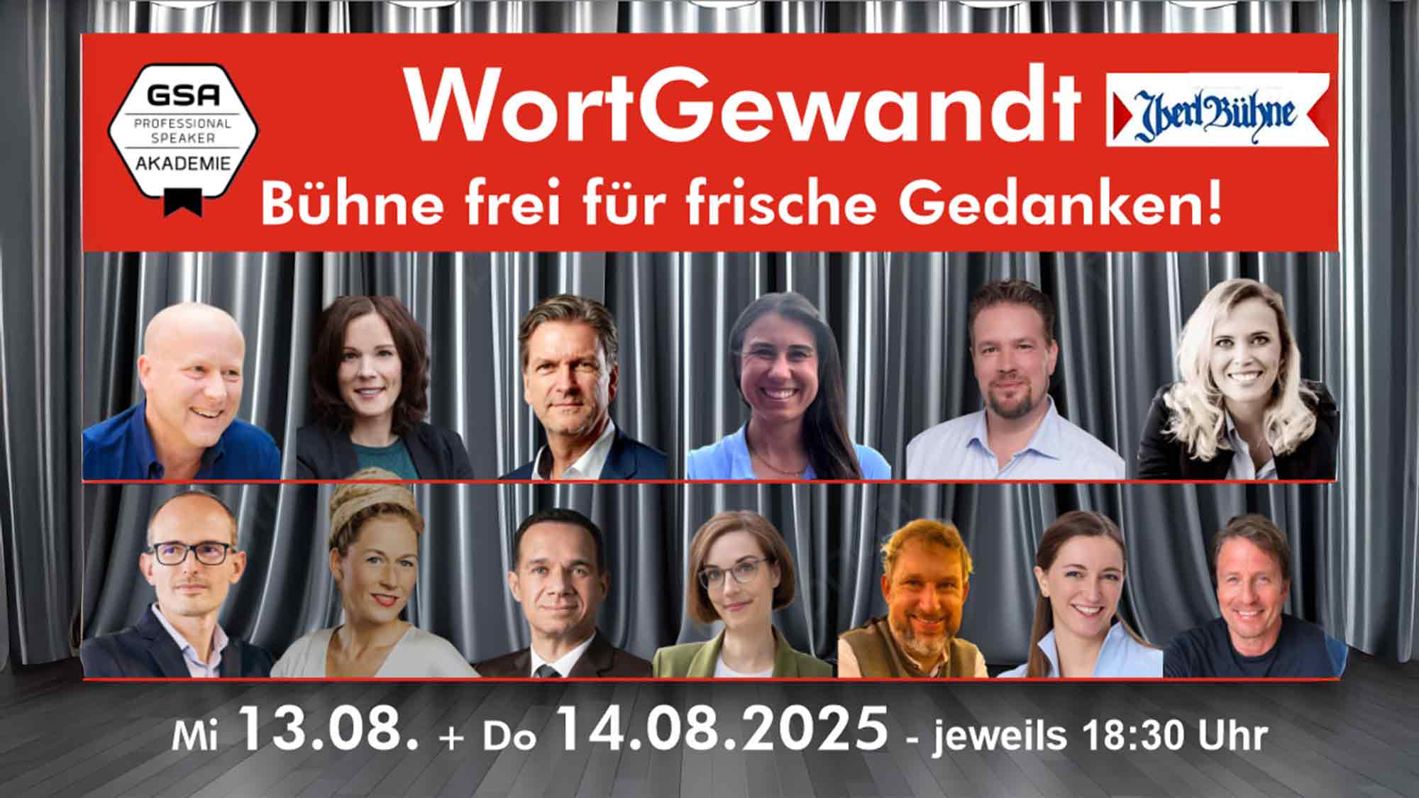 »WortGewandt« – Bühne frei für frische Gedanken am 13. und 14. August 2025 auf der Iberl Bühne in München »WortGewandt« – Bühne frei für frische Gedanken am 13. und 14. August 2025 auf der Iberl Bühne in München