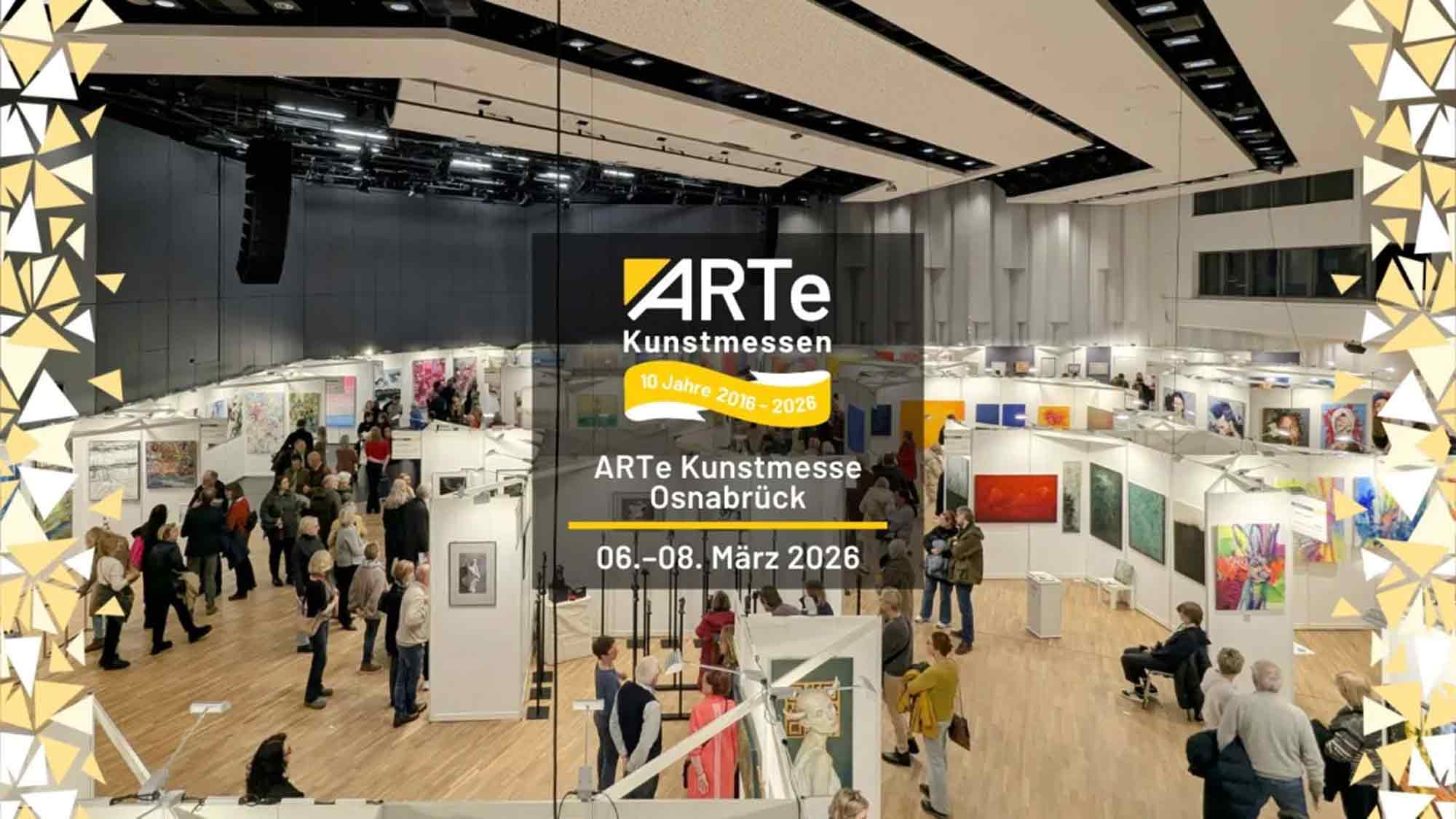 »OsnabrückHalle«: Kunstgenuss auf 1.500 Quadratmetern – »ARTe« Kunstmesse Osnabrück mit mehr als 60 Ausstellern, 6. bis 8. März 2026 »OsnabrückHalle«: Kunstgenuss auf 1.500 Quadratmetern – »ARTe« Kunstmesse Osnabrück mit mehr als 60 Ausstellern, 6. bis 8. März 2026