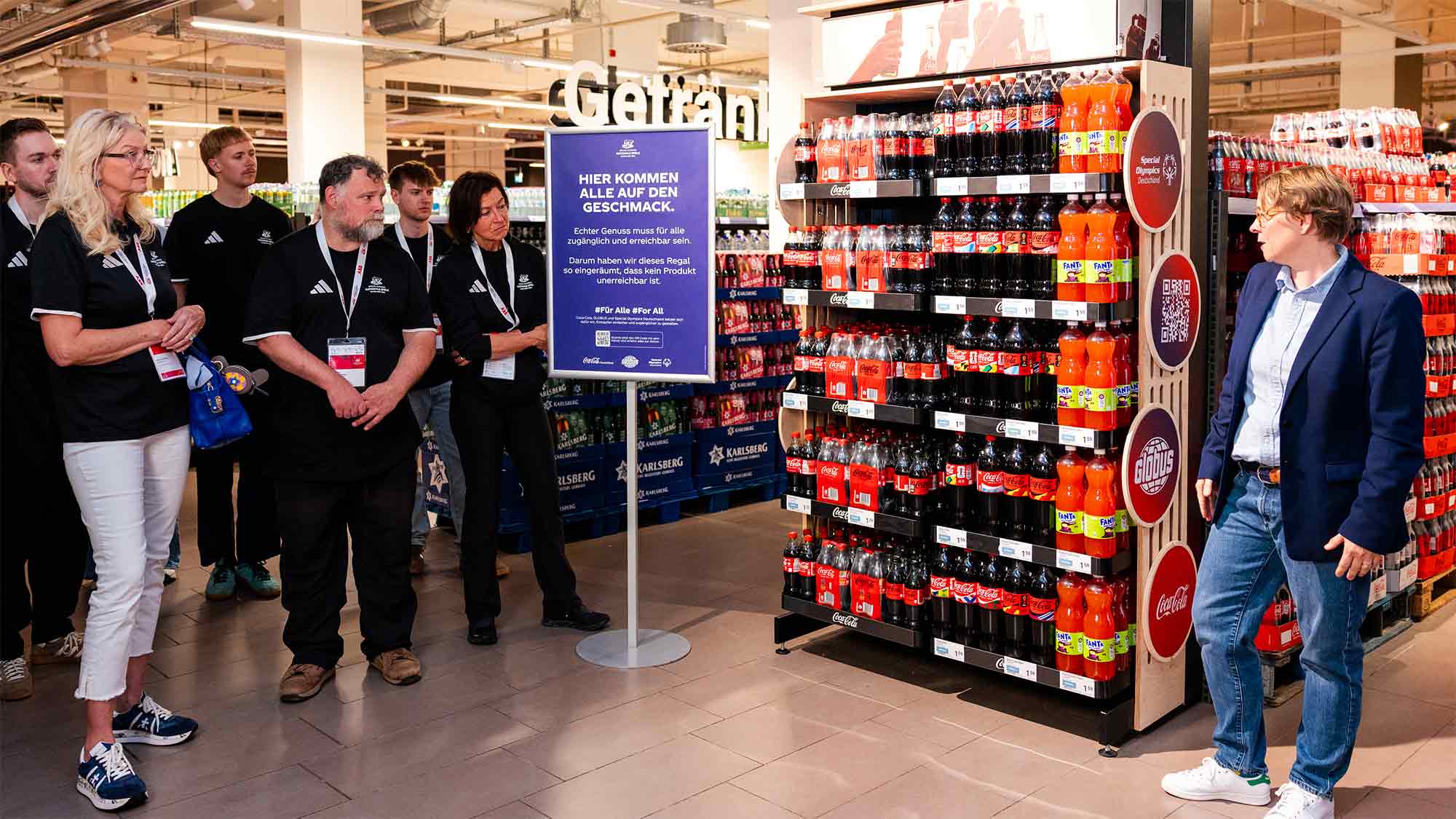Coca Cola, &raquo;Globus&laquo; und &raquo;Special Olympics Deutschland&laquo; starten Pilotprojekt für einfacheres und zugänglicheres Einkaufen