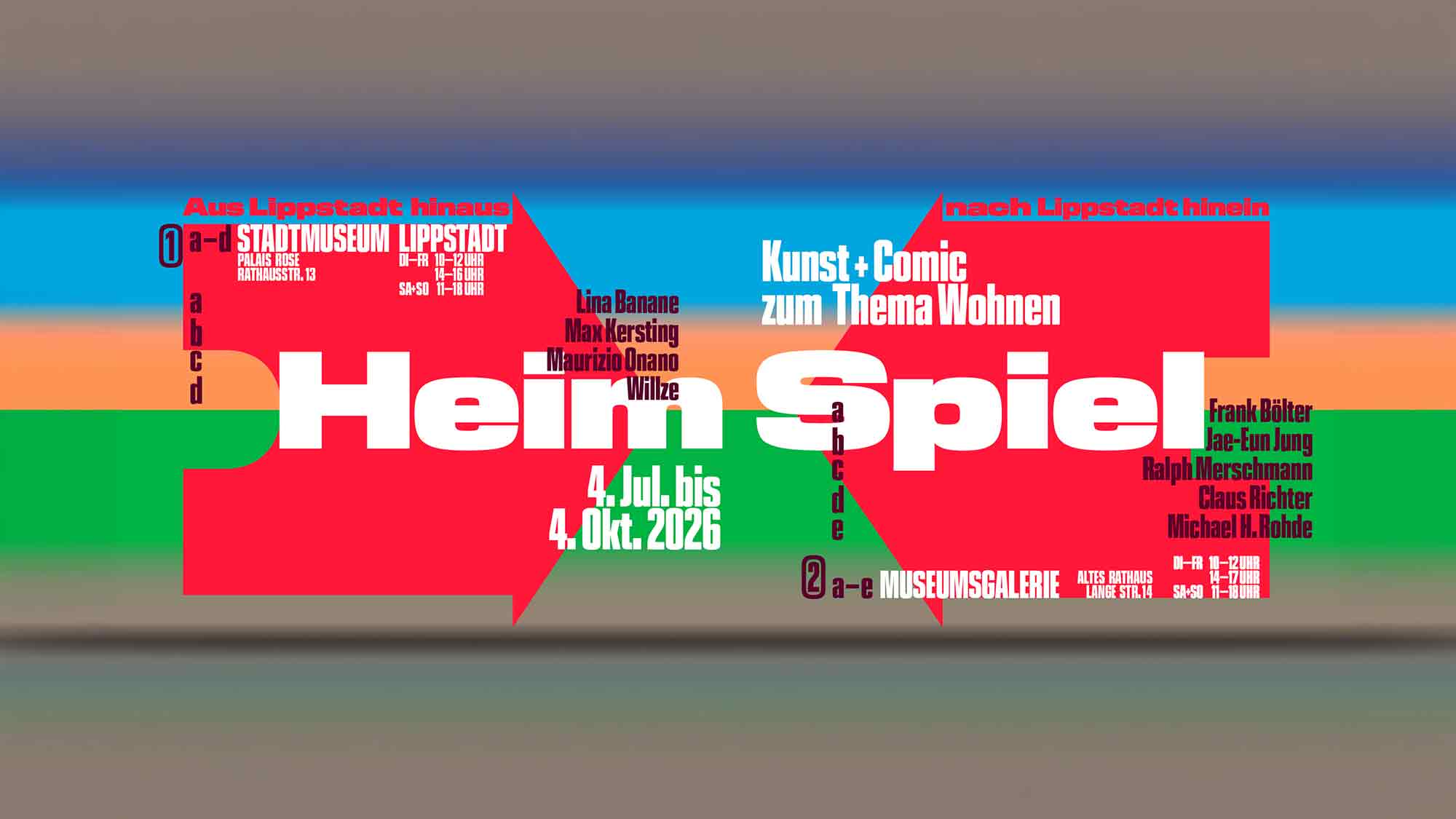 &raquo;HeimSpiel&laquo; – Doppelausstellung zu Kunst, Comic und Wohnen, Stadtmuseum Lippstadt, 4. Juli bis 4. Oktober 2026