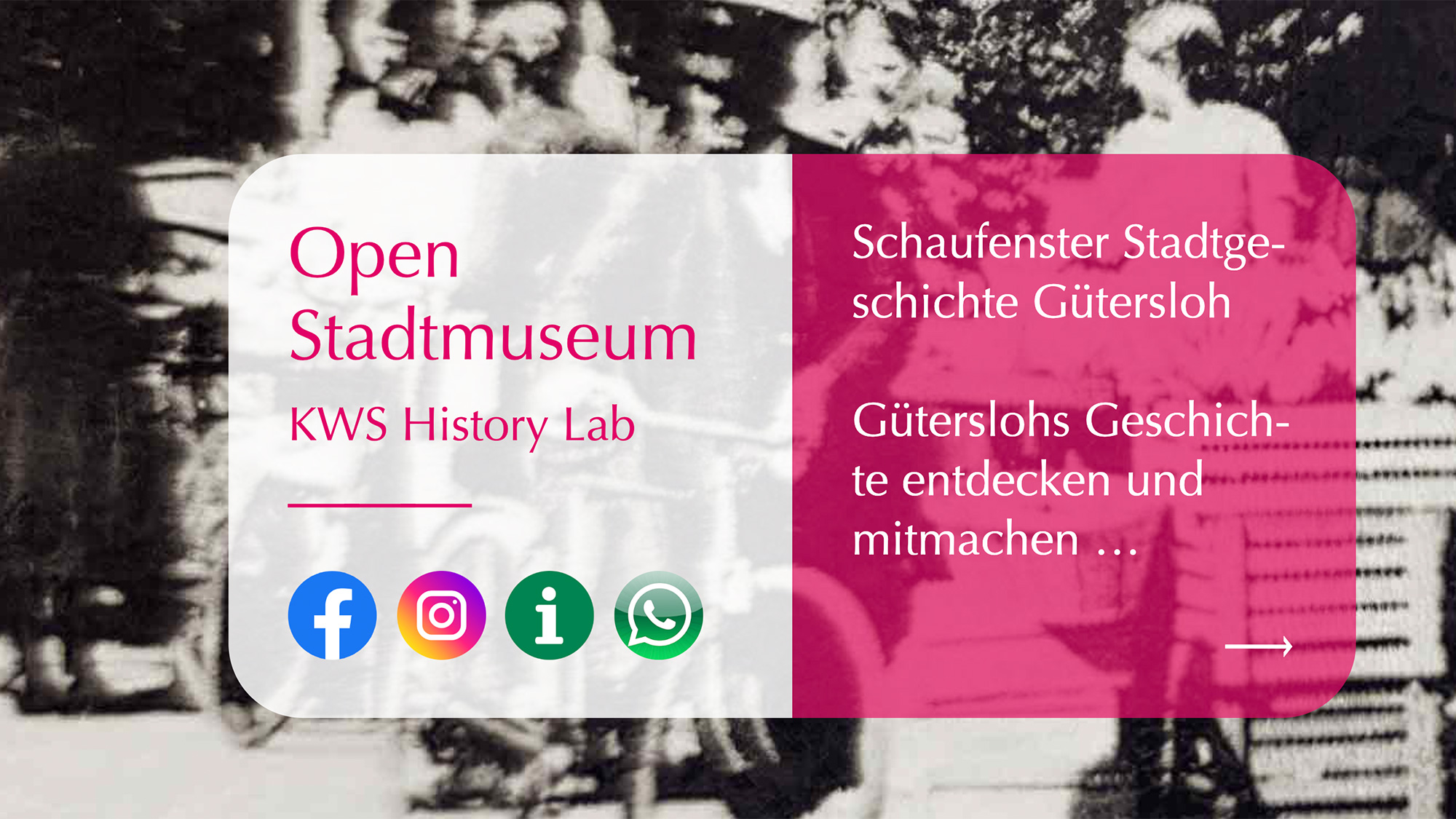 KWS History Lab – Open Stadtmuseum, Schaufenster Stadtgeschichte Gütersloh