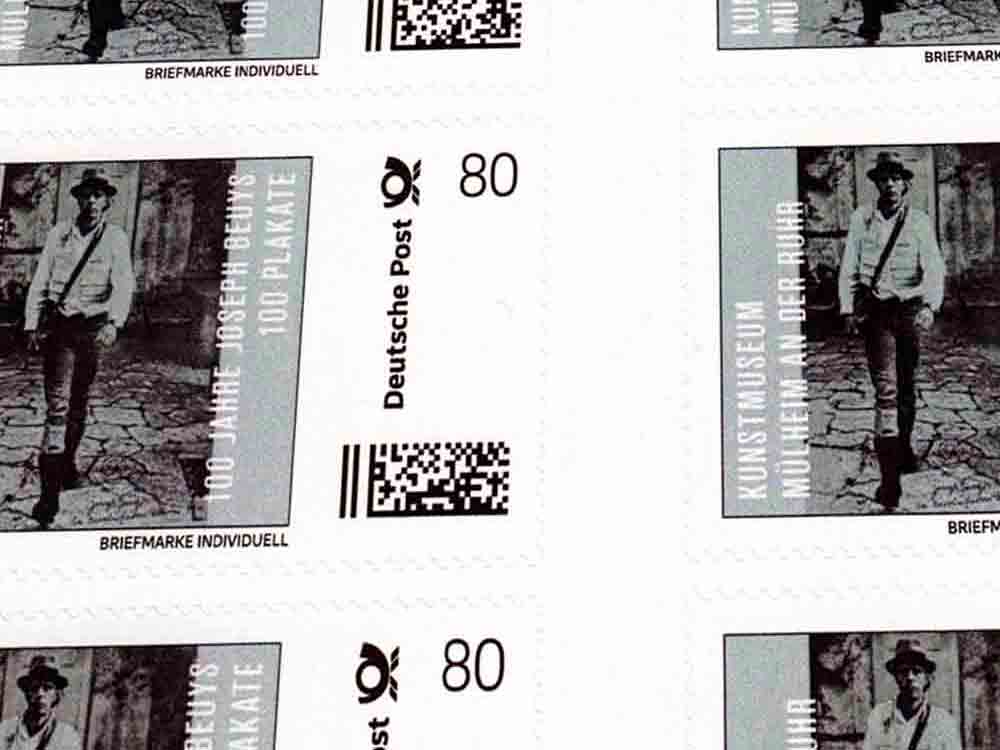 Stadtmuseum Gütersloh, die Briefmarke, das kleine Plakat, anlässlich des Beuys Jahres 2021