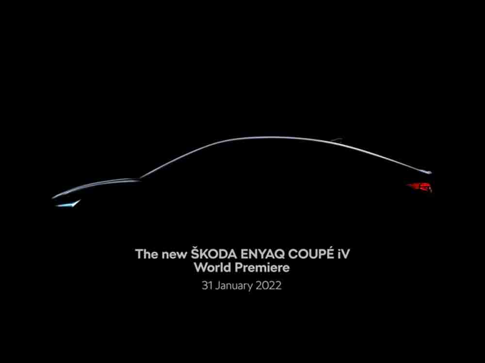 Škoda Enyaq Coupé iV: Weltpremiere am 31. Januar 2022