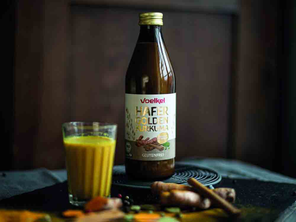 Neu: Hafer Golden Kurkuma, vegane »Golden Milk« mit Kurkuma und ayurvedischen Gewürzen Neu: Hafer Golden Kurkuma, vegane »Golden Milk« mit Kurkuma und ayurvedischen Gewürzen