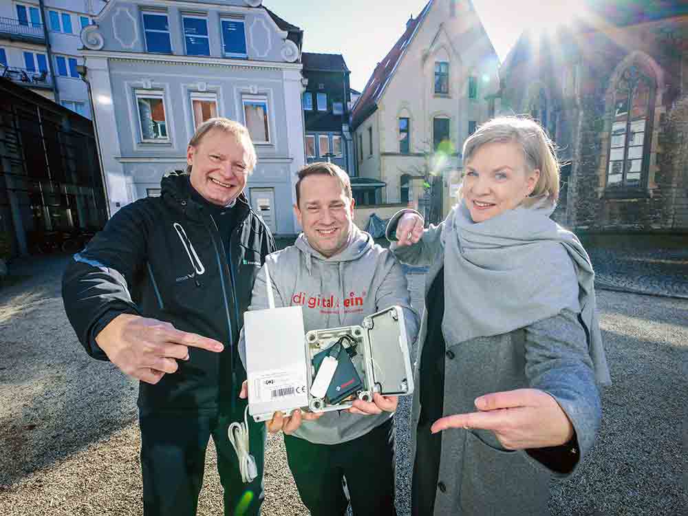 Süsterplatz wird zum Reallabor, City.Team Bielefeld unterstützt Projekt zur Ermittlung der Besuchsfrequenz