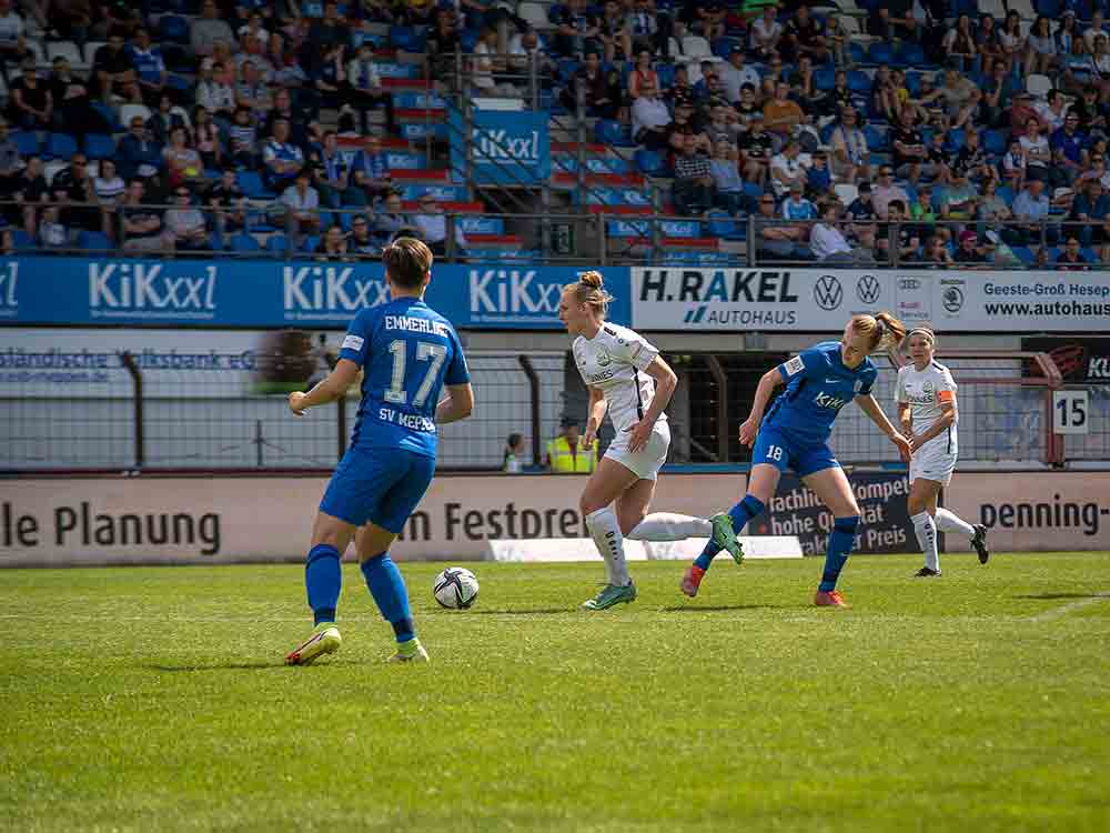 2. Frauen Bundesliga, FSV Gütersloh erkämpft sich ein 2 zu 2 beim Tabellenführer SV Meppen 2. Frauen Bundesliga, FSV Gütersloh erkämpft sich ein 2 zu 2 beim Tabellenführer SV Meppen
