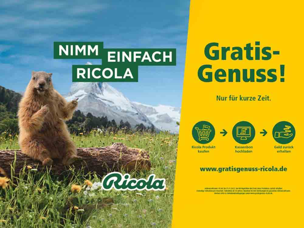 Jetzt mit der »Gratis Genuss«, Promotion die wohltuend erfrischende Ricola Sortenvielfalt entdecken
