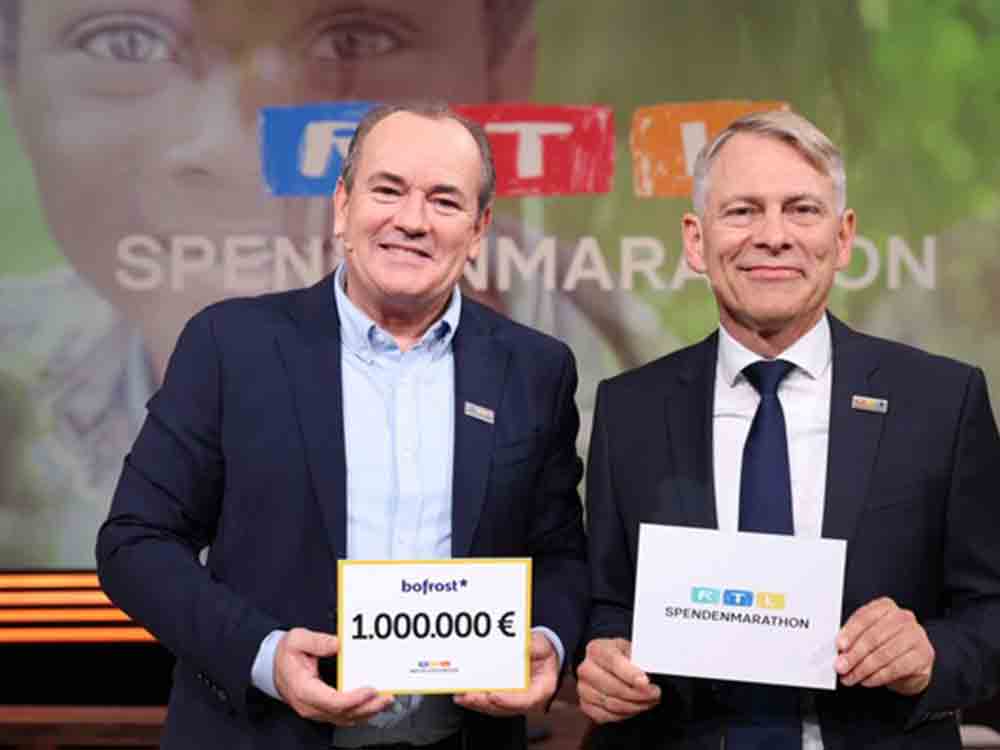 Inspiration, Freude und 1 Million Euro für Kinder, Bofrost übergibt Millionenspende an die Stiftung RTL – wir helfen Kindern