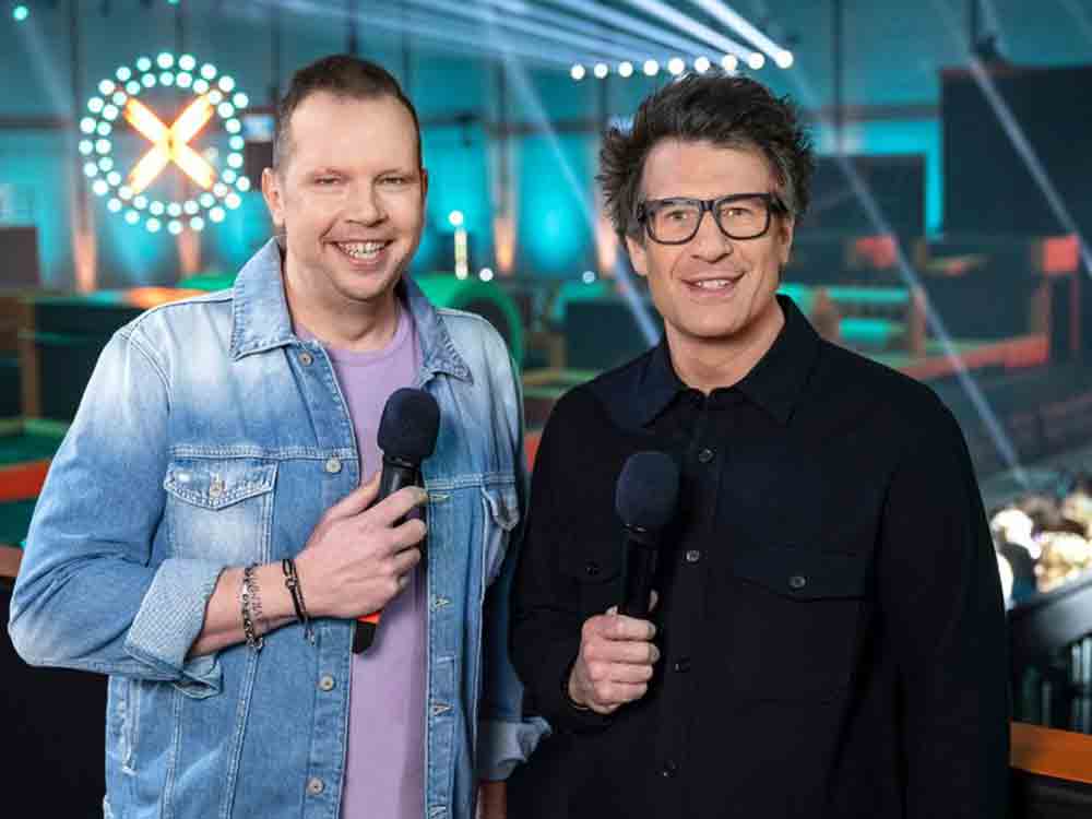 Neues Moderationsduo: Daniel Hartwich und Wolff Christoph Fuss, 3. Staffel »Big Bounce – die Trampolin Show« bei RTL