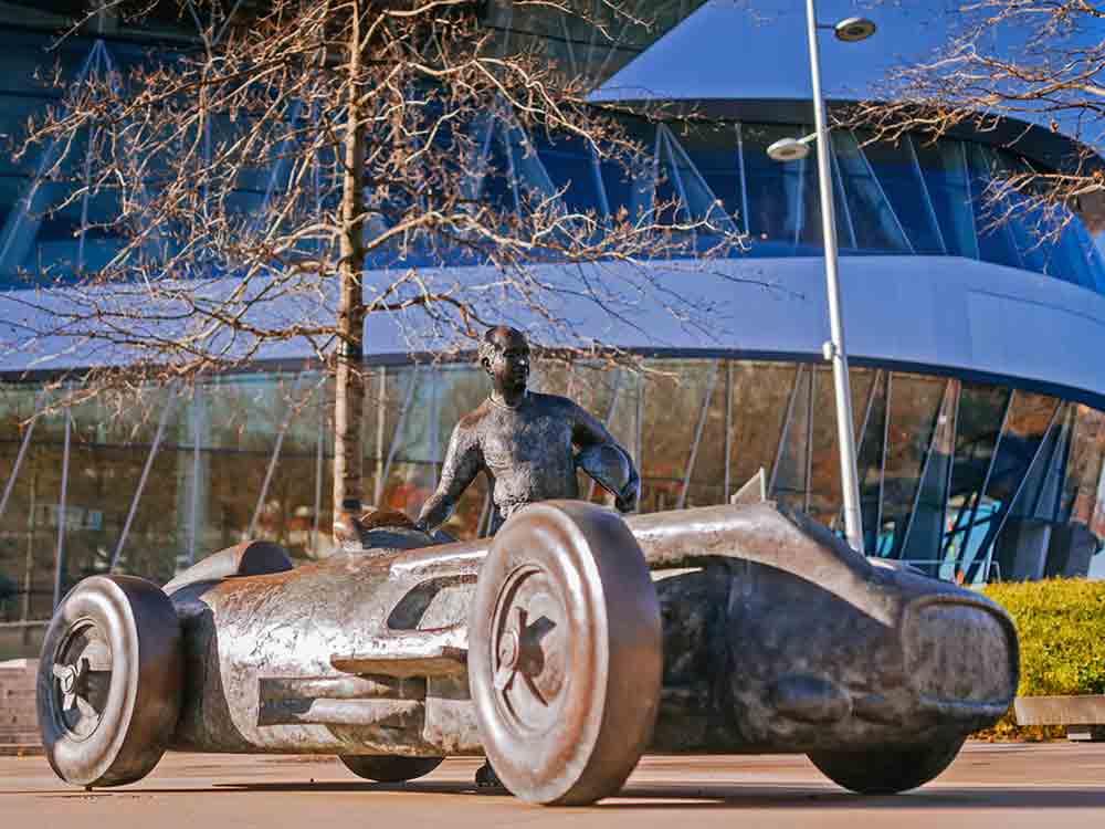 Begegnung mit Juan Manuel Fangio in Lebensgröße, Mercedes Benz