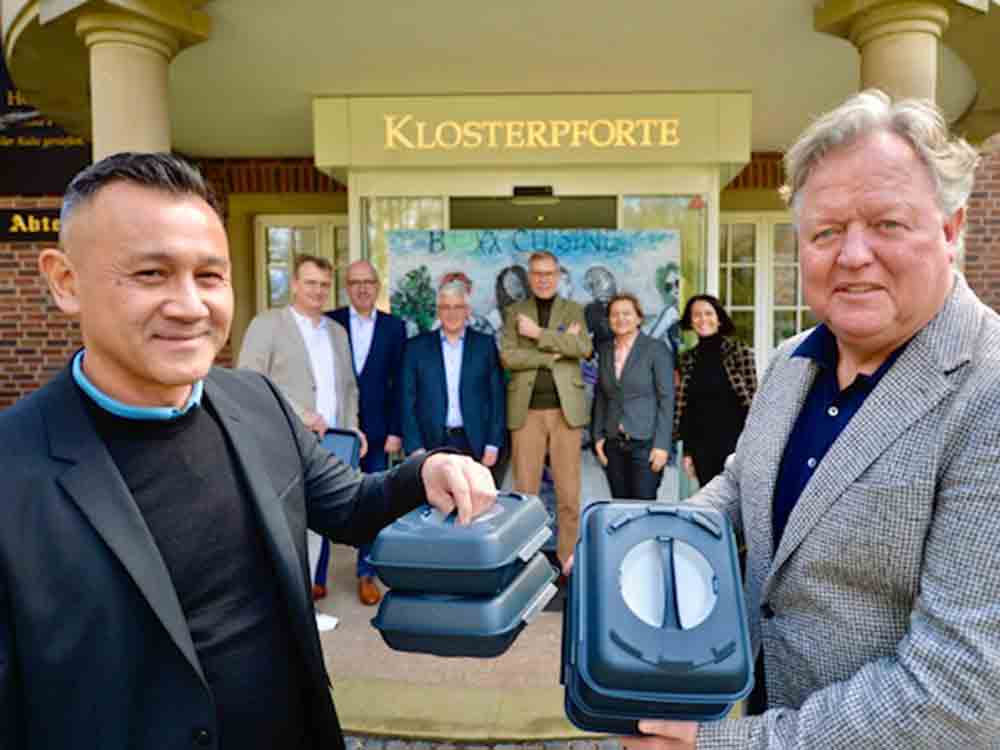 Kreis Gütersloh, Mehrweg Plastikbehälter für To Go und Delivery jetzt auch bei der Hotel Residence Klosterpforte Marienfeld Kreis Gütersloh, Mehrweg Plastikbehälter für To Go und Delivery jetzt auch bei der Hotel Residence Klosterpforte Marienfeld
