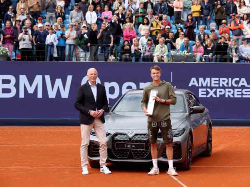 tennis: Holger Rune verteidigt Titel bei den BMW Open by American Express und gewinnt vollelektrischen BMW i4 M50