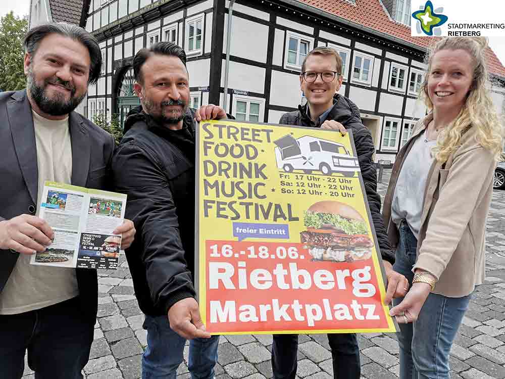 Rietberg, Street Food Festival sorgt für Gaumenfreuden. Dämmershopping Freitag und leckeres Event in der Innenstadt, 16. bis 18. Juni 2023