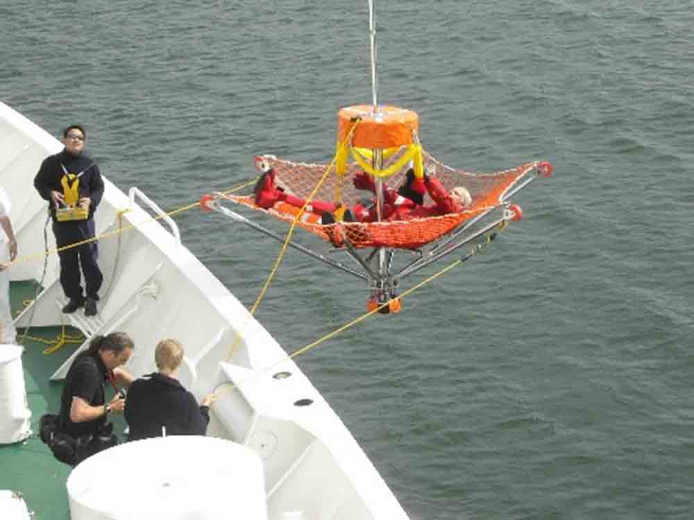 Cuxhaven, Fortschritt rettet Leben, der Rescue Star, ein modernes Seenotrettungsgerät und sein Einsatz