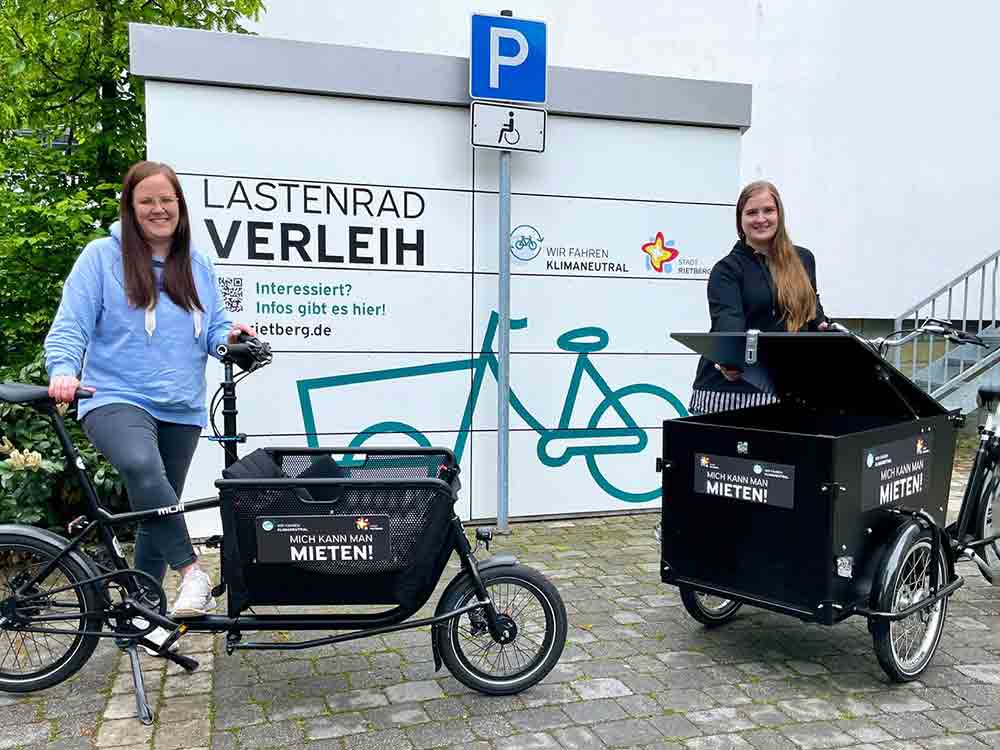 Rietberg, mit »Muli Muskel« autofrei durch die Stadt, Touristikinformation bietet kostenfreie Ausleihe von Lastenrädern