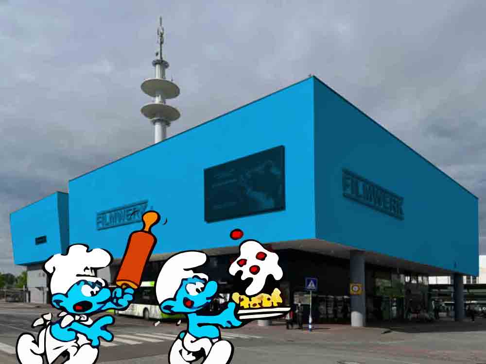 Filmwerk Gütersloh, einst Cinestar, im Sommer 2023, nicht nur Schlumpfvorführungen, sondern auch Schlumpfungen, Schlumpf und Schlumpf? Filmwerk Gütersloh, einst Cinestar, im Sommer 2023, nicht nur Schlumpfvorführungen, sondern auch Schlumpfungen, Schlumpf und Schlumpf?