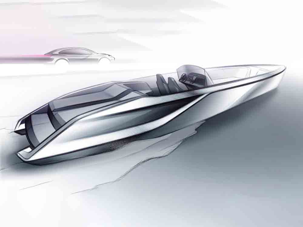 Frauscher x Porsche: E Performance auf dem Wasser, Bootswerft und Sportwagenhersteller entwickeln exklusive Elektro Yacht