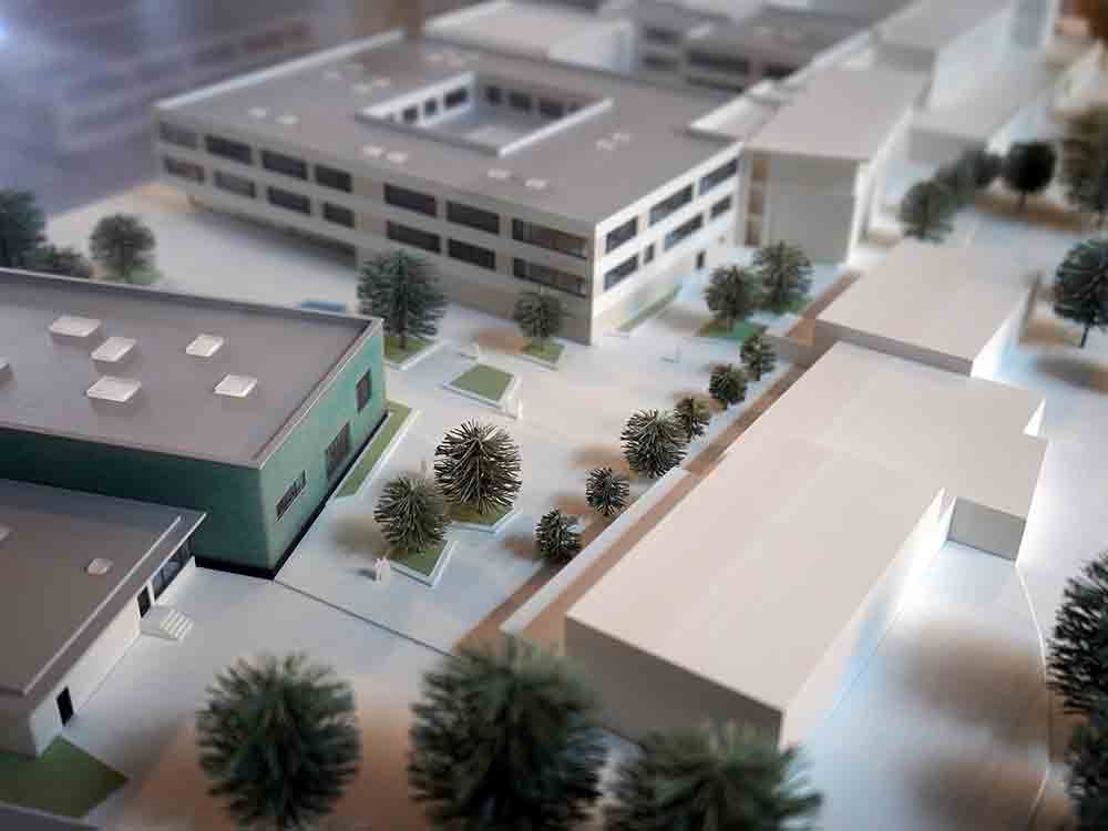Verl: 3D Modell visualisiert das Bauprojekt Gesamtschule und Hallenbad