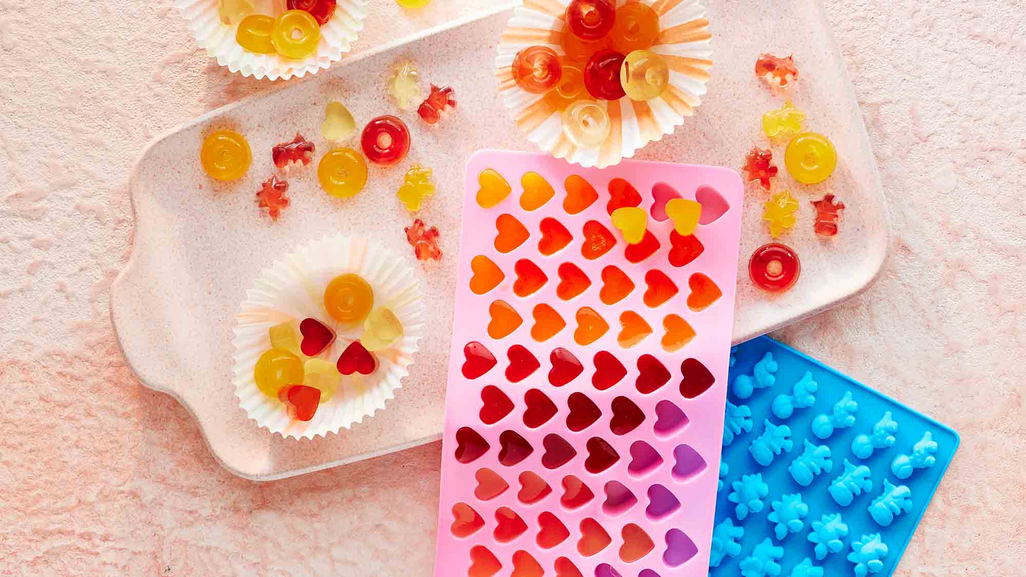 Rezepte für Gütersloh: dreierlei Fruchtsaft Gummibärchen von Valensina Rezepte für Gütersloh: dreierlei Fruchtsaft Gummibärchen von Valensina