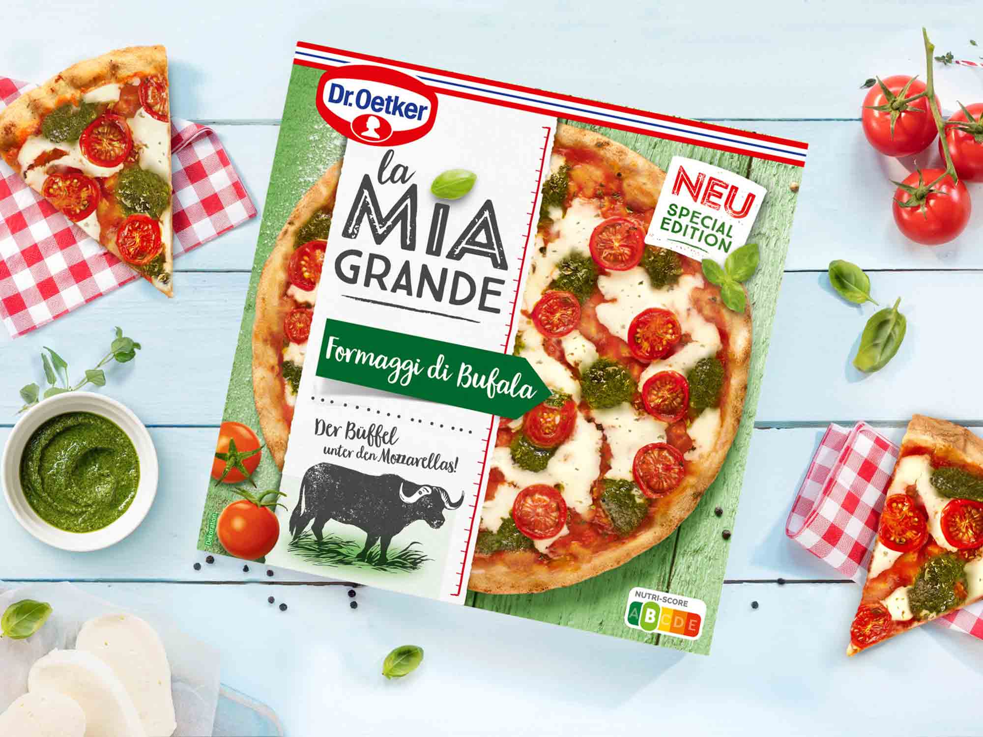 Dr. Oetker Bielefeld: La Mia Grande Pizza »Formaggi di Bufala«, der Büffel unter den Mozzarellas