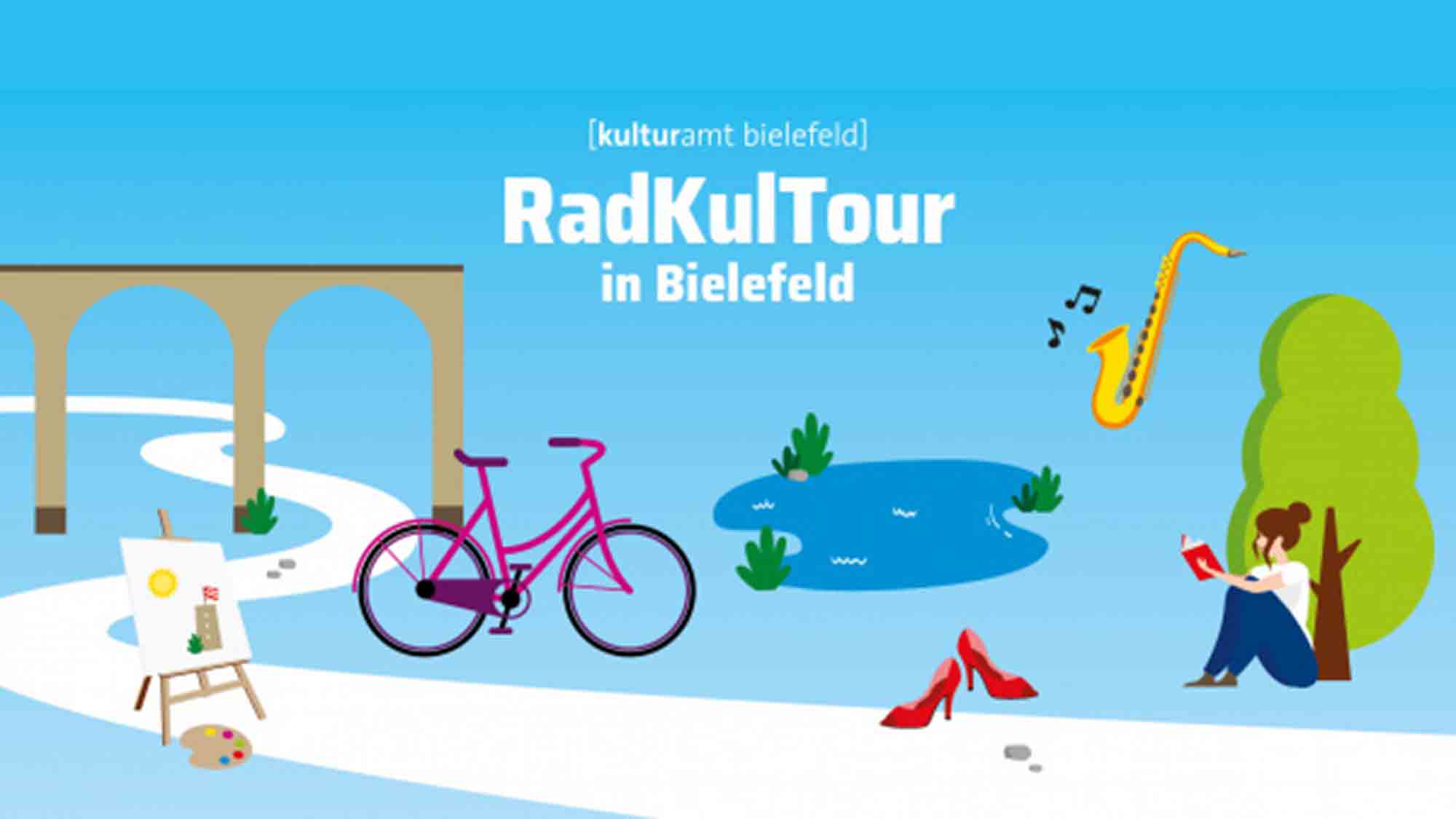 RadKulTour, die längste Kulturbühne Bielefelds, 2023 in Bielefeld Sennestadt, 3. September 2023