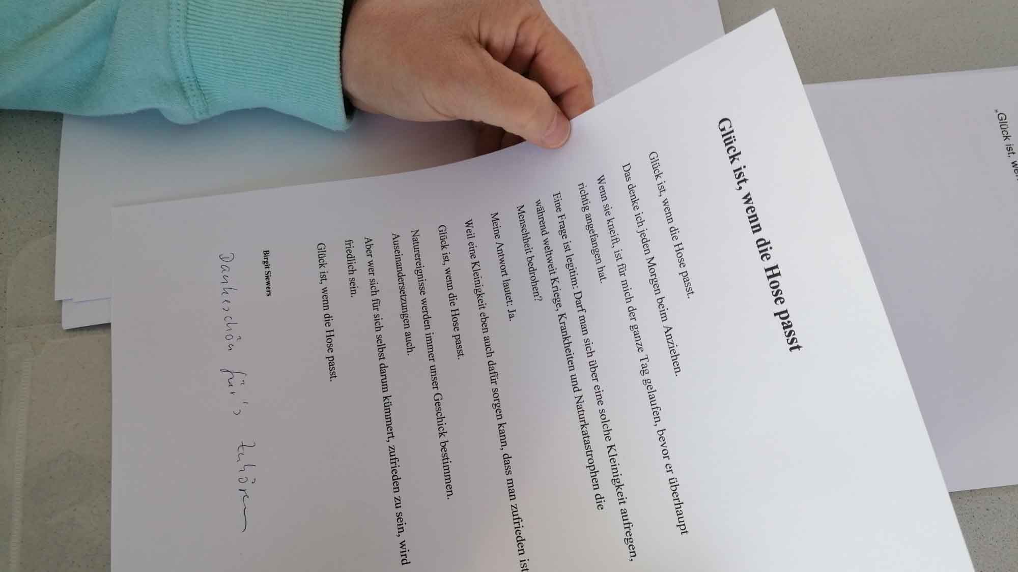 Wertkreis Gütersloh, Lesung &raquo;In meinen Worten&laquo;, Schreibatelier im Röstwert Café, 22. September 2023