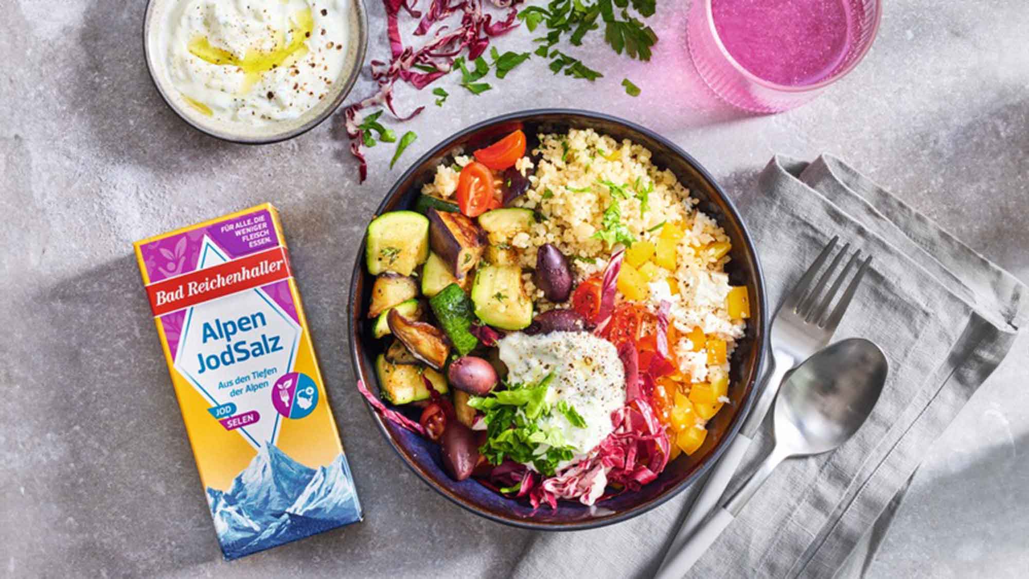 Das Salz für alle Veggie Fans, Bad Reichenhaller Alpen Jod Salz plus Selen