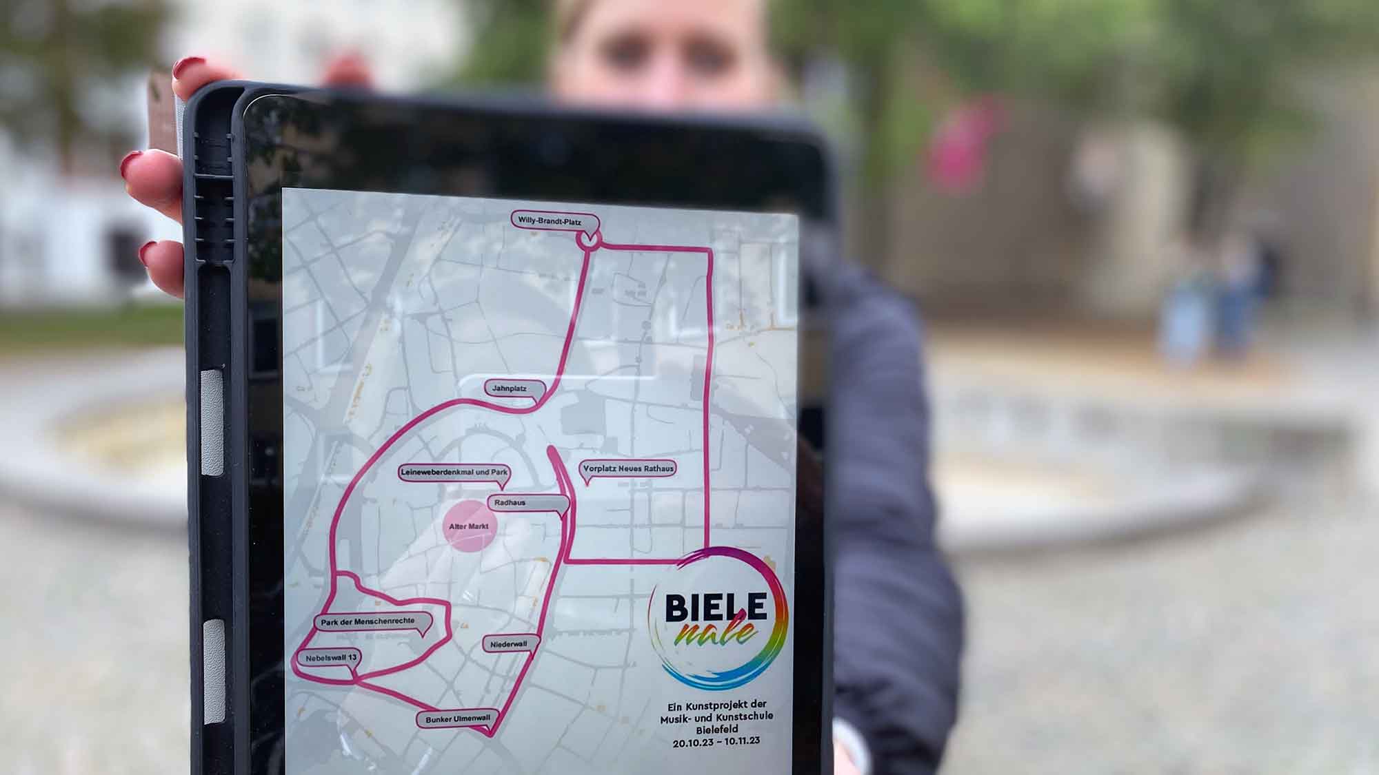 Kunstprojekt setzt Bielefelds City in Szene, »Bielenale 2023«, 20. Oktober bis 10. November 2023 Kunstprojekt setzt Bielefelds City in Szene, »Bielenale 2023«, 20. Oktober bis 10. November 2023