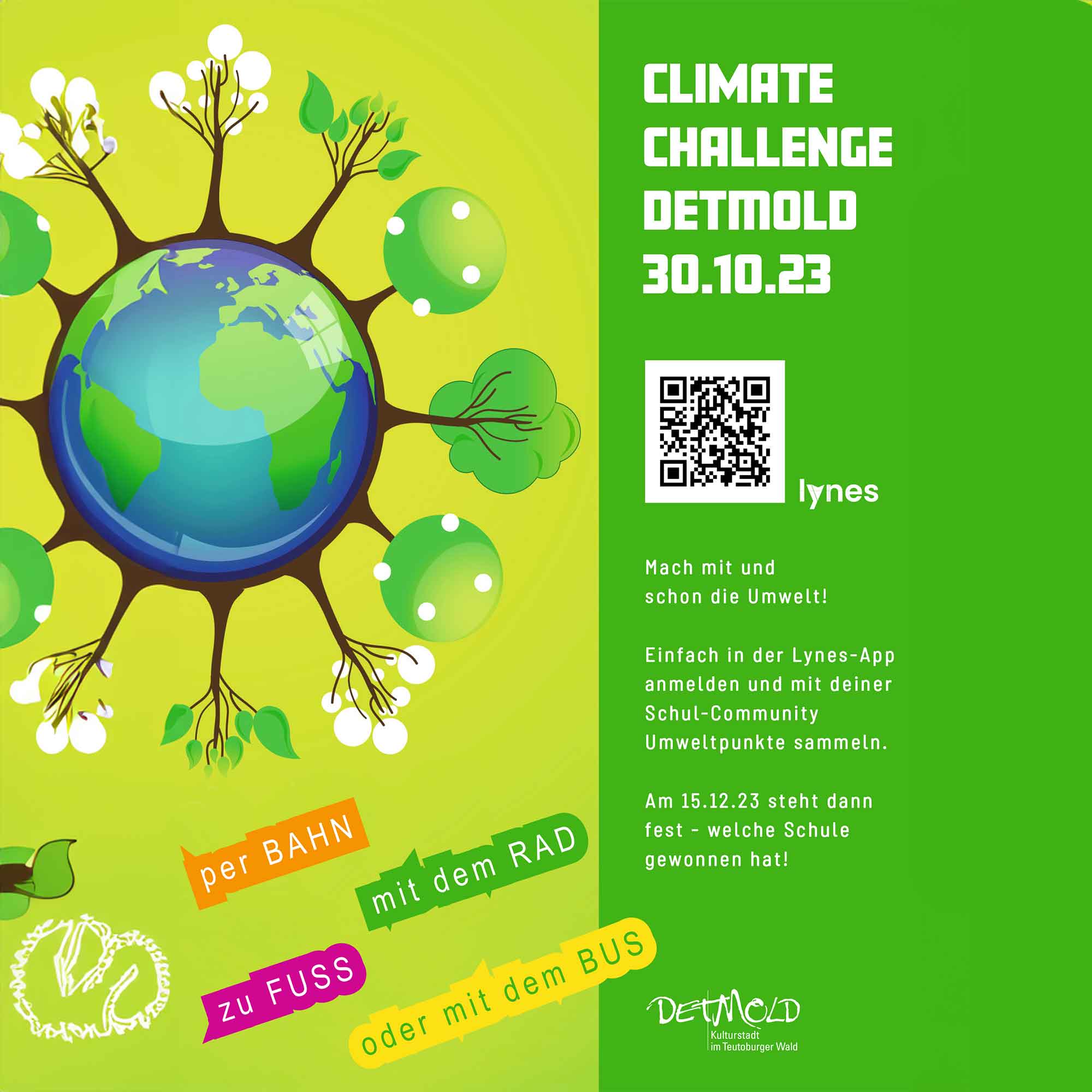 Detmold: Bürgermeister ruft Schüler zum Klimawettbewerb auf, 30. Oktober bis 15. Dezember 2023