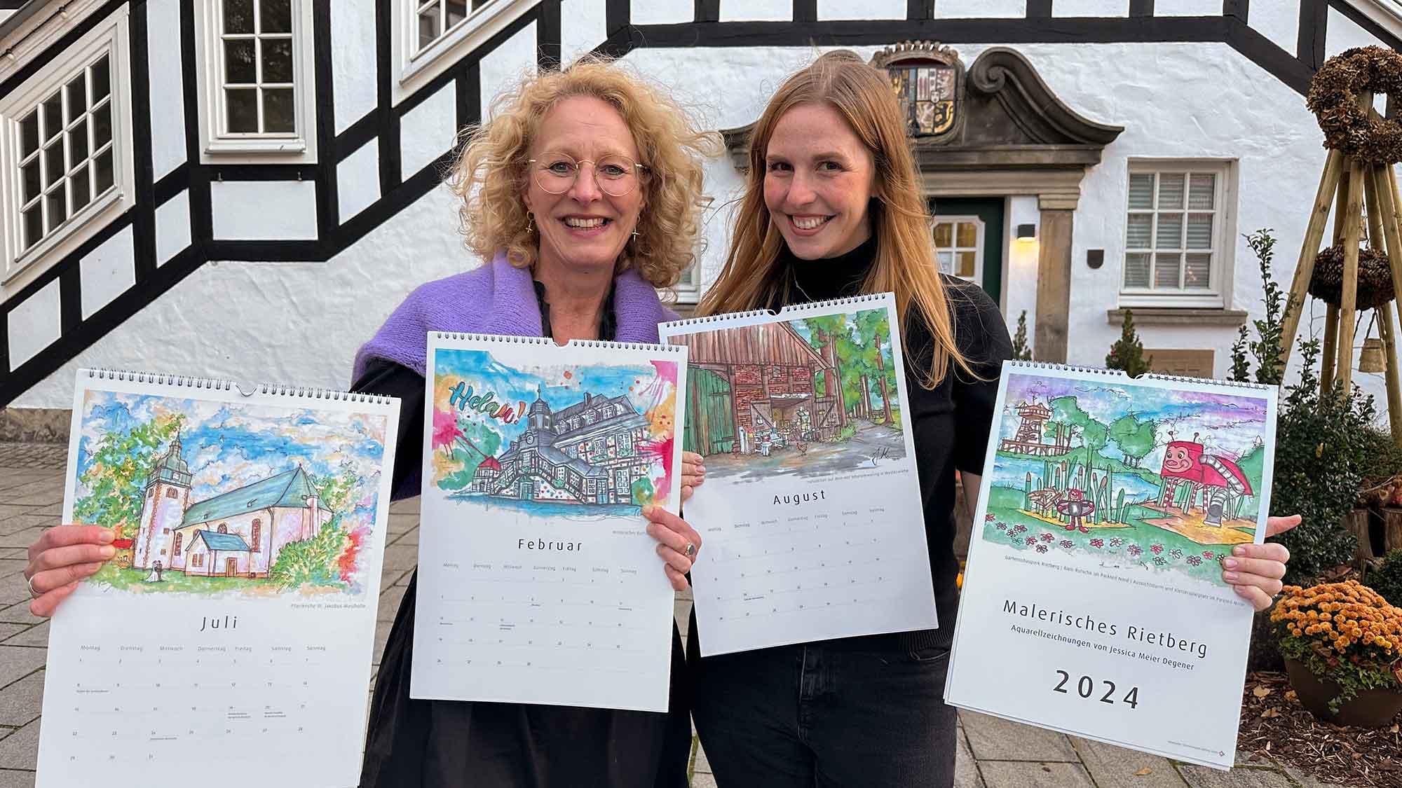 Kalender zeigt Rietbergs malerische Seiten, Werke stammen von der Künstlerin Jessica Meier Degener Kalender zeigt Rietbergs malerische Seiten, Werke stammen von der Künstlerin Jessica Meier Degener