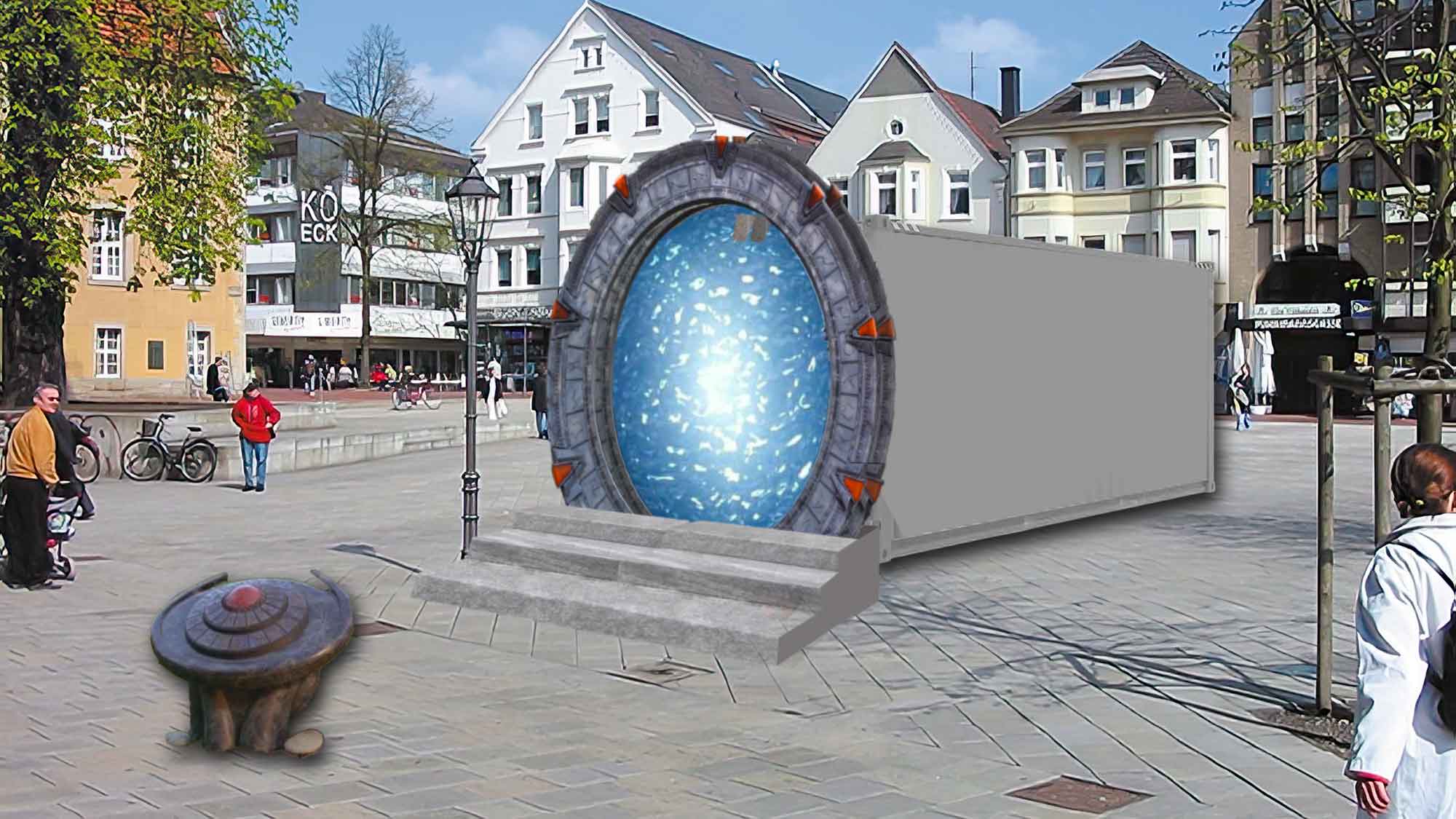 Stadtjubiläum Gütersloh 2025, Gütsel Stargate, Immersive Multimedia Experience anno 1825
