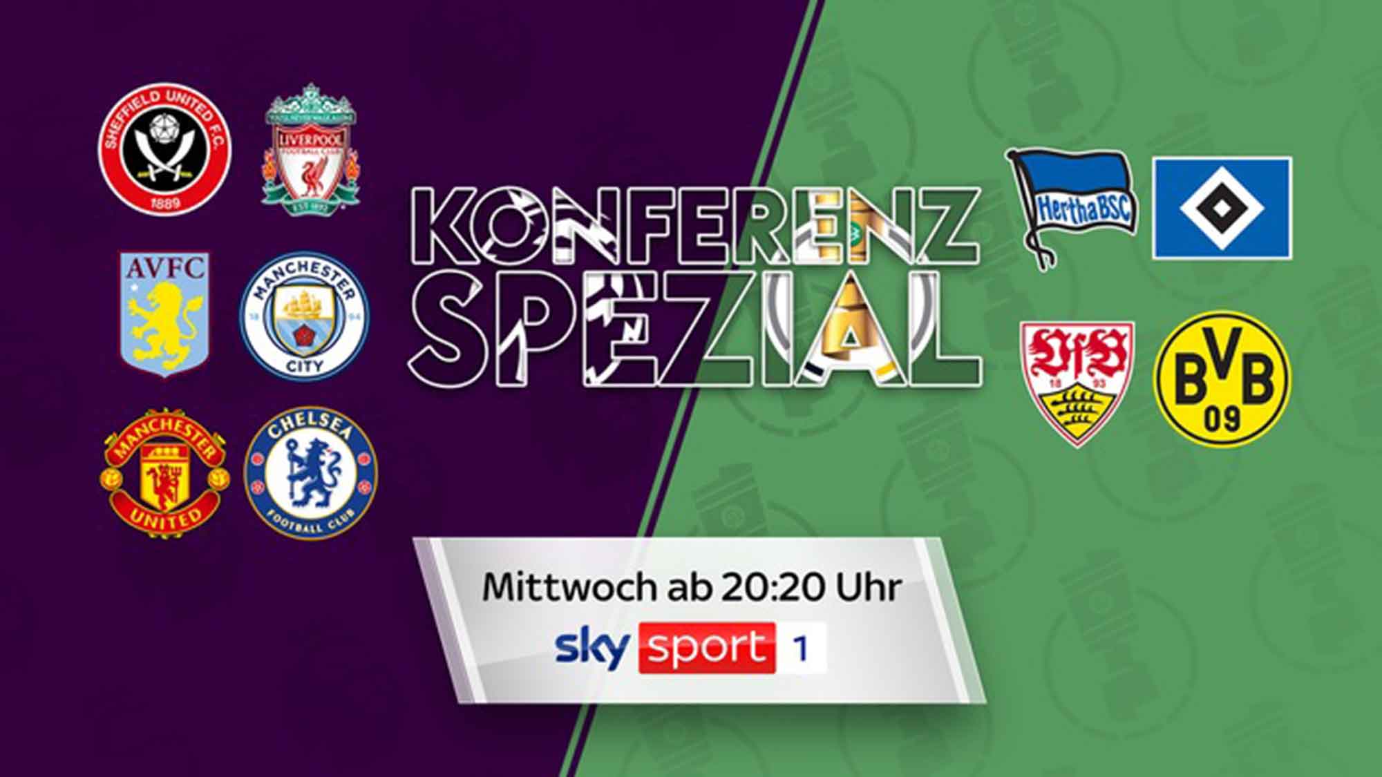 Alle Achtelfinalpartien des DFB Pokals live nur bei Sky, dazu die »Konferenz Spezial« unter anderem mit Stuttgart gegen Dortmund und »ManUnited« gegen Chelsea