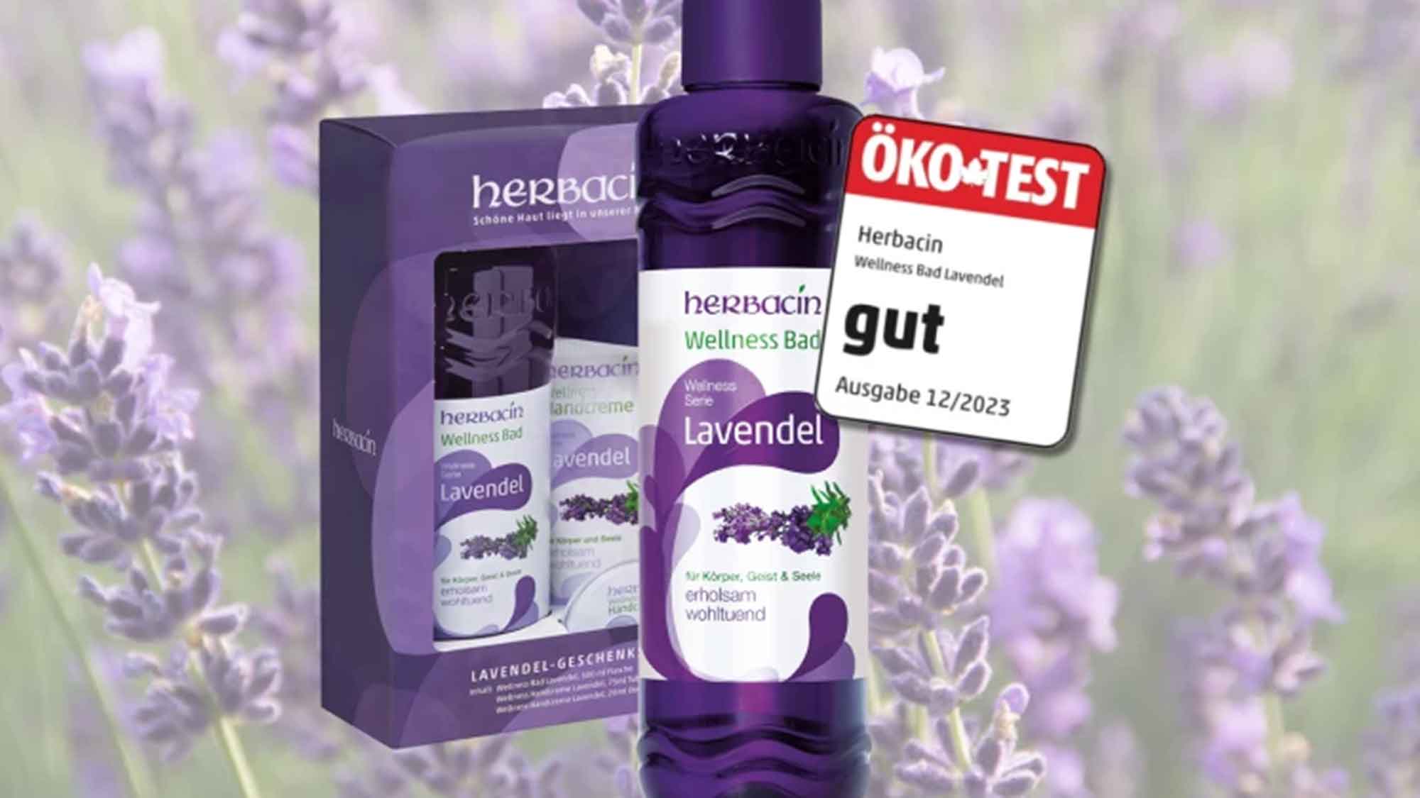 Herbacin Wellnessbad Lavendel schneidet im Produkttest mit »gut« ab