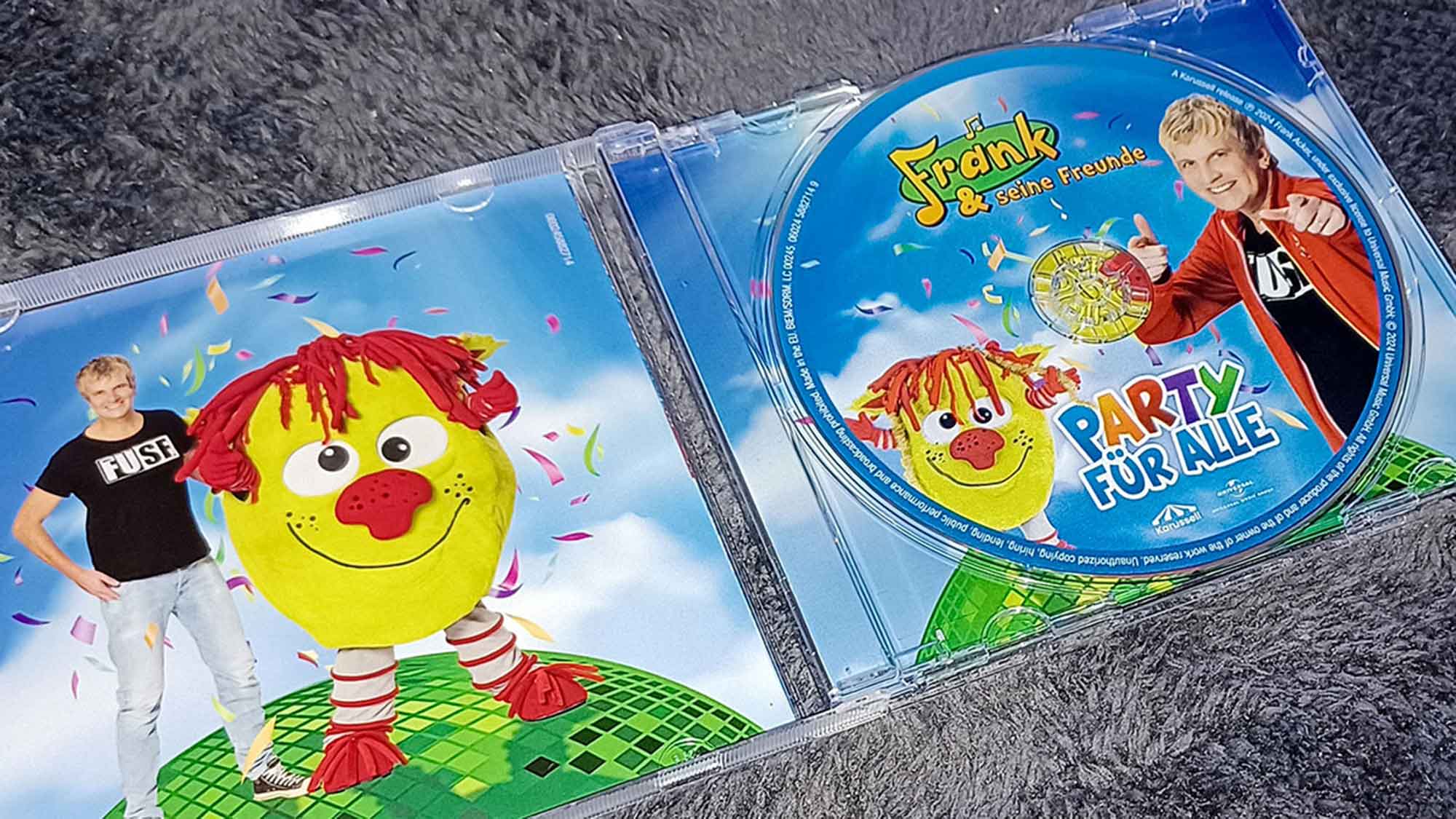 Frank und seine Freunde: »Party für alle«, Kindermusik CD ab 12. Januar 2024