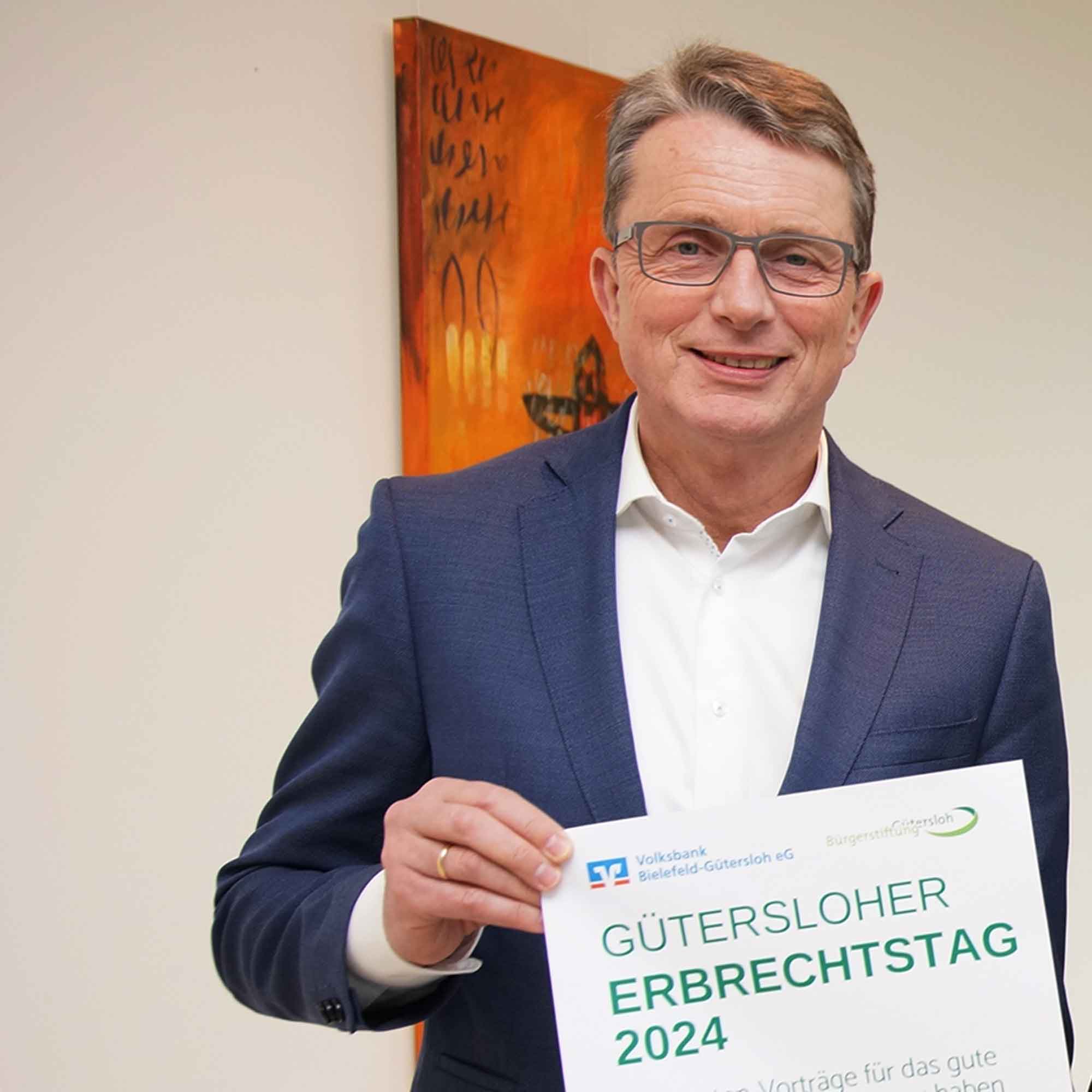 Volksbank Bielefeld Gütersloh: »Vom Erben, Vererben und Sinn stiften«, Erbrechtstag am 21. März 2024