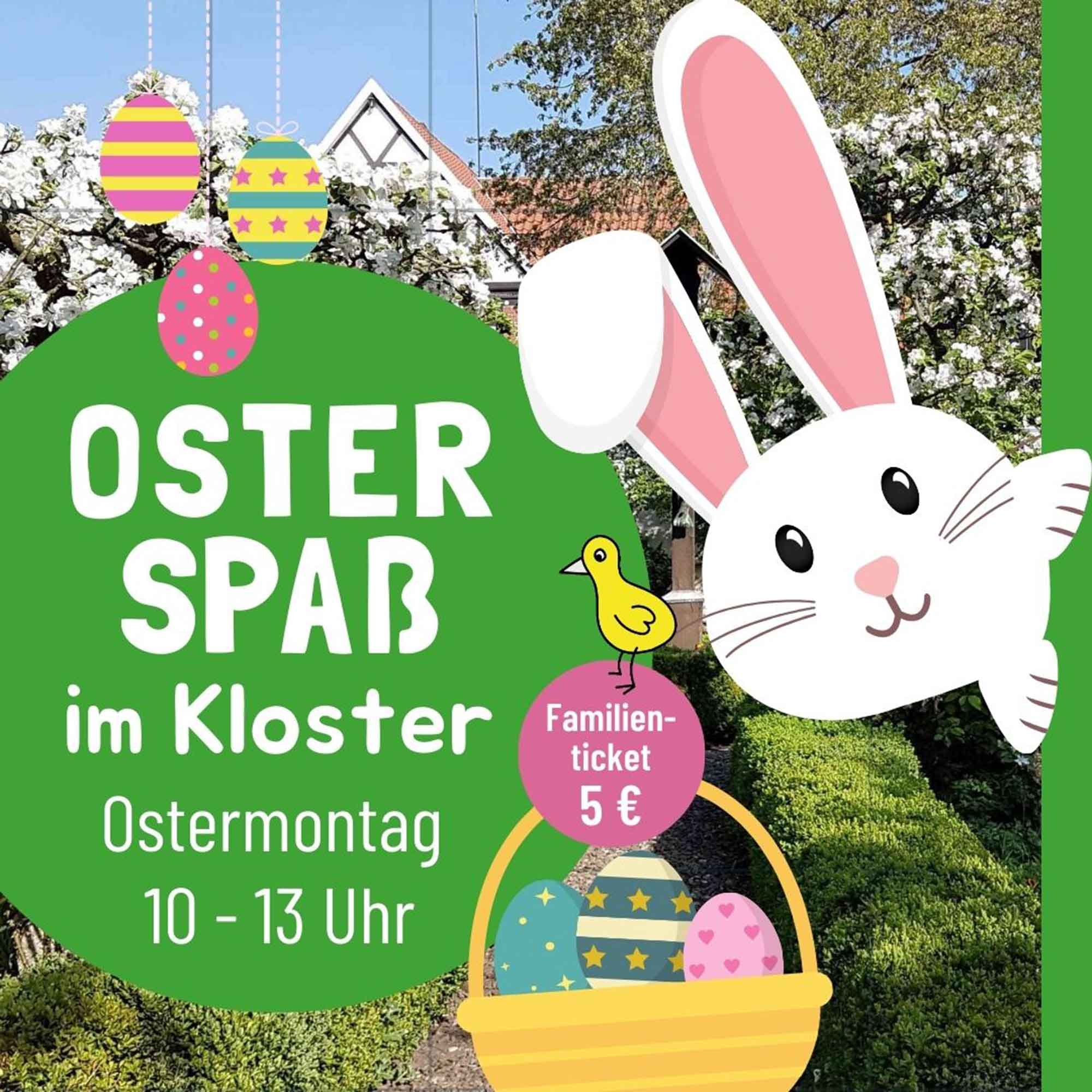 Kloster Wiedenbrück: Osterspaß für alle Kinder und ihre Familien im Klostergarten, 1. April 2024