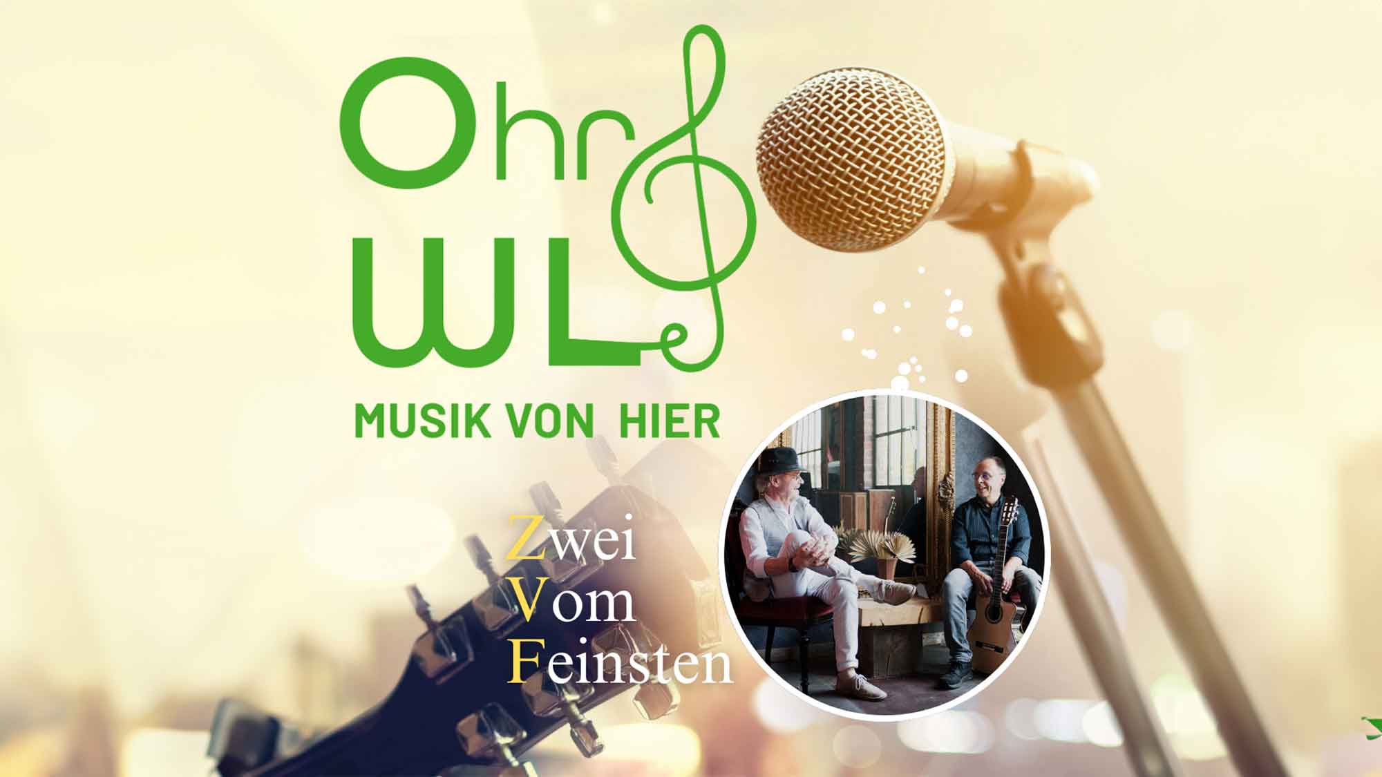 Kloster Wiedenbrück: &raquo;OhrWL&laquo; – Musik von hier präsentiert &raquo;ZweiVomFeinsten&laquo;, 14. April 2024