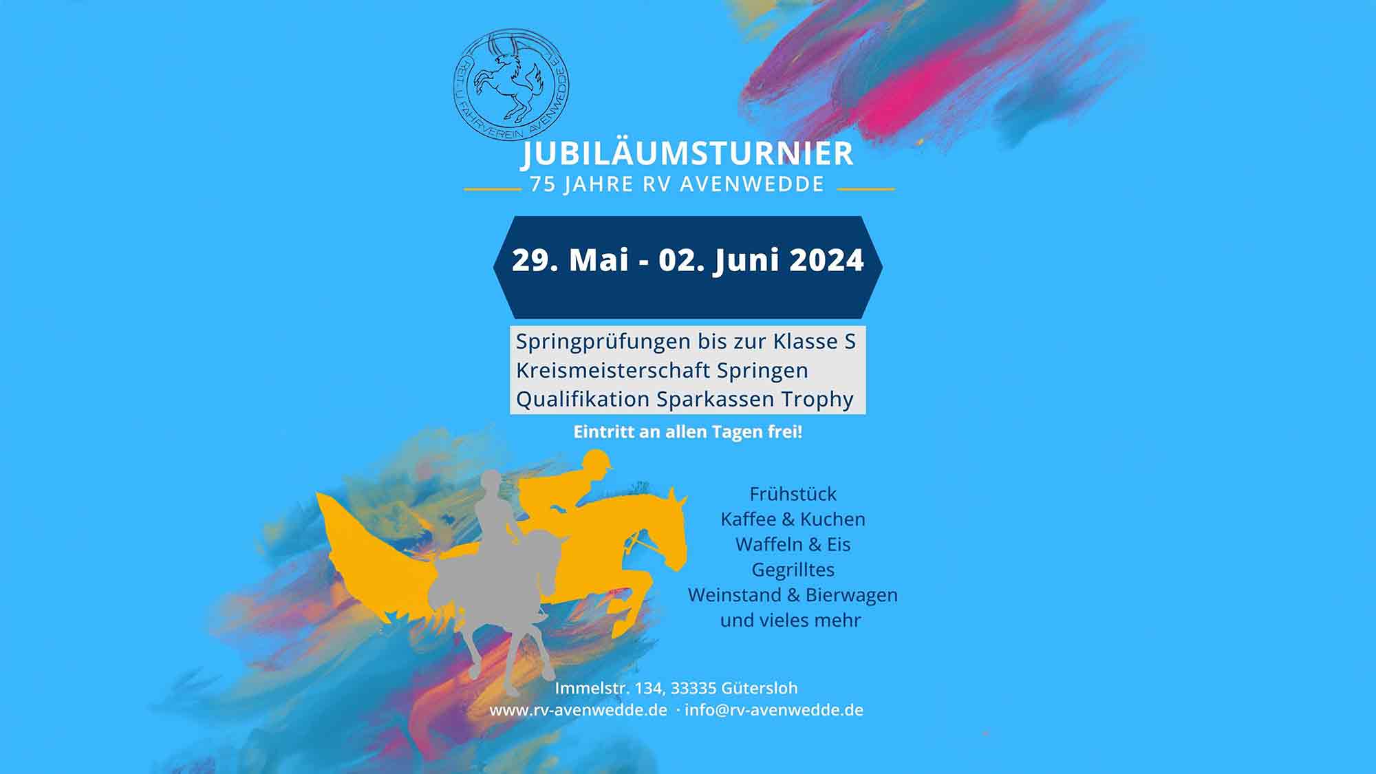 Kreis Gütersloh: Jubiläumsturnier Reit und Fahrverein Avenwedde, 29. Mai bis 2. Juni 2024