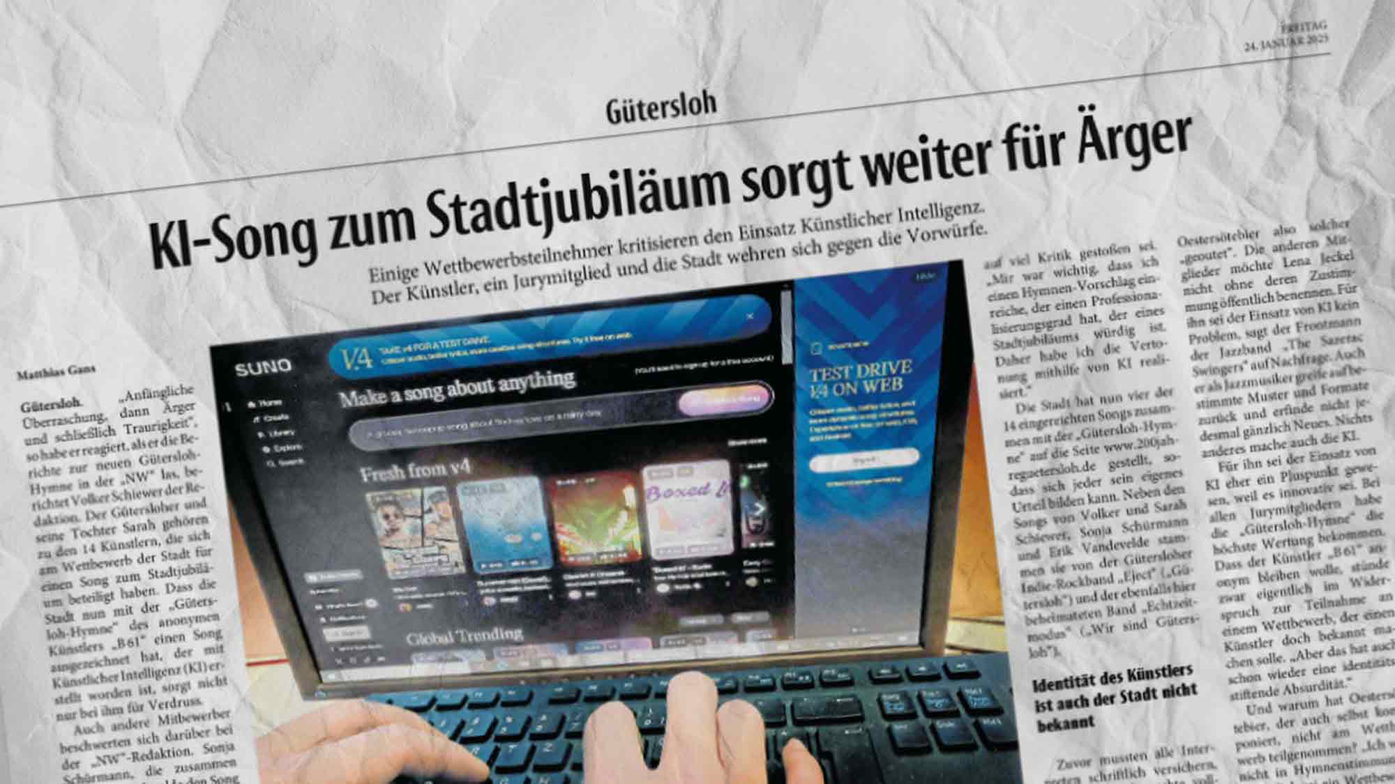 Gütsel Presseschau: das Künstliche Stadtjubiläum (KS) mit dem Künstlichen Song Gütsel Presseschau: das Künstliche Stadtjubiläum (KS) mit dem Künstlichen Song